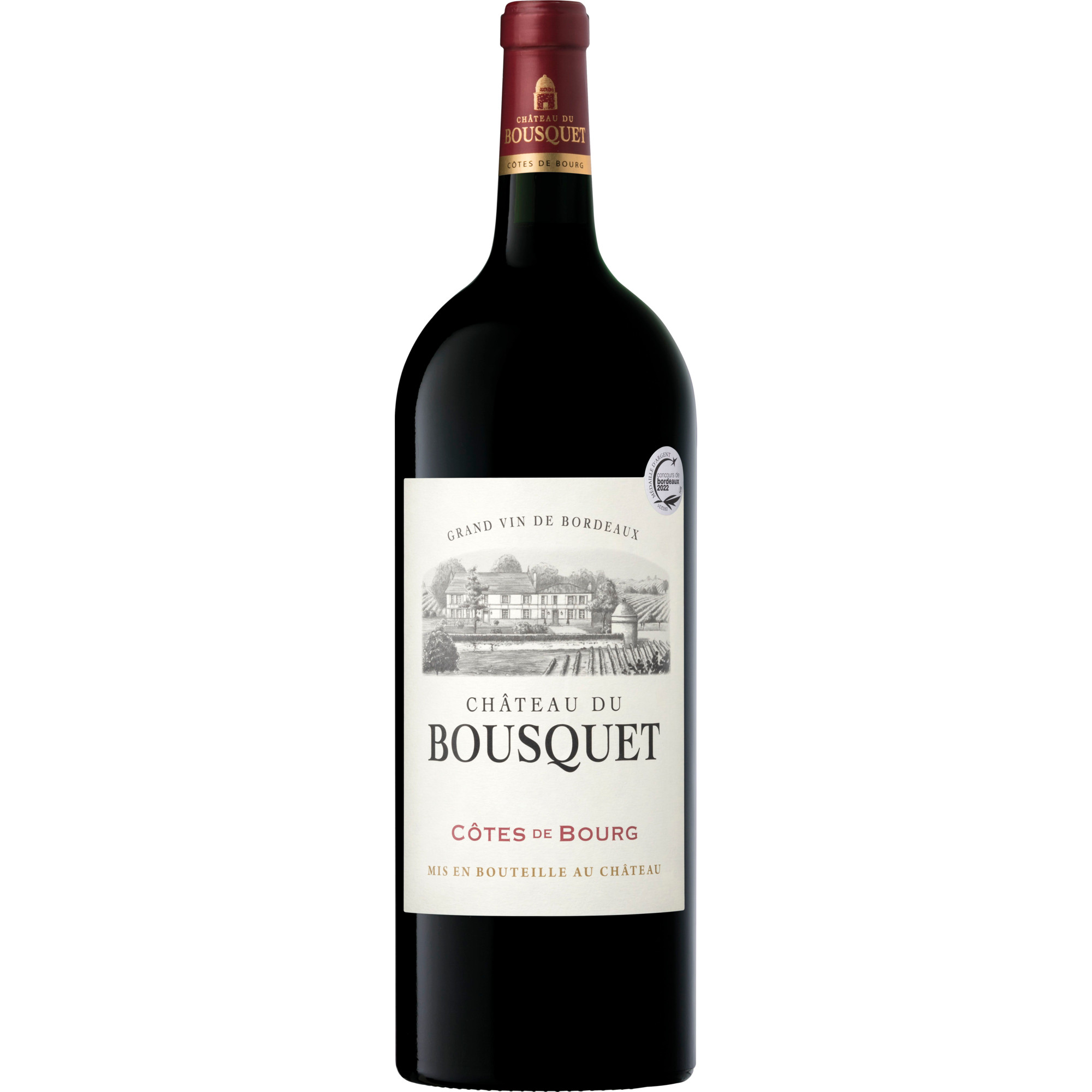 Château du Bousquet Côtes de Bourg, Côtes de Bourg AOP, Magnum, Bordeaux, 2019, Rotwein