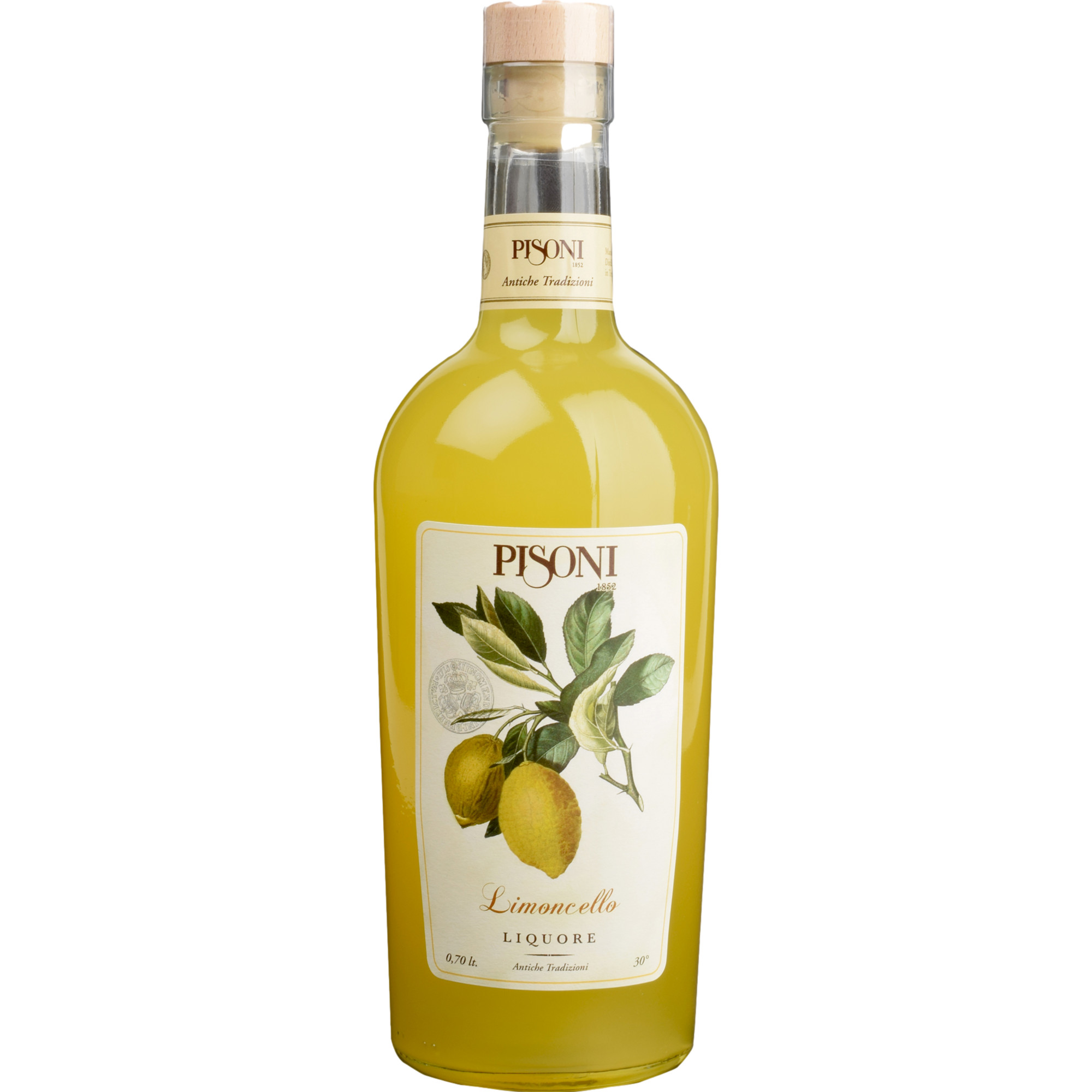 Pisoni Limoncello Liquore, Italien, 0,7 L, 30% Vol., Trentino, Spirituosen