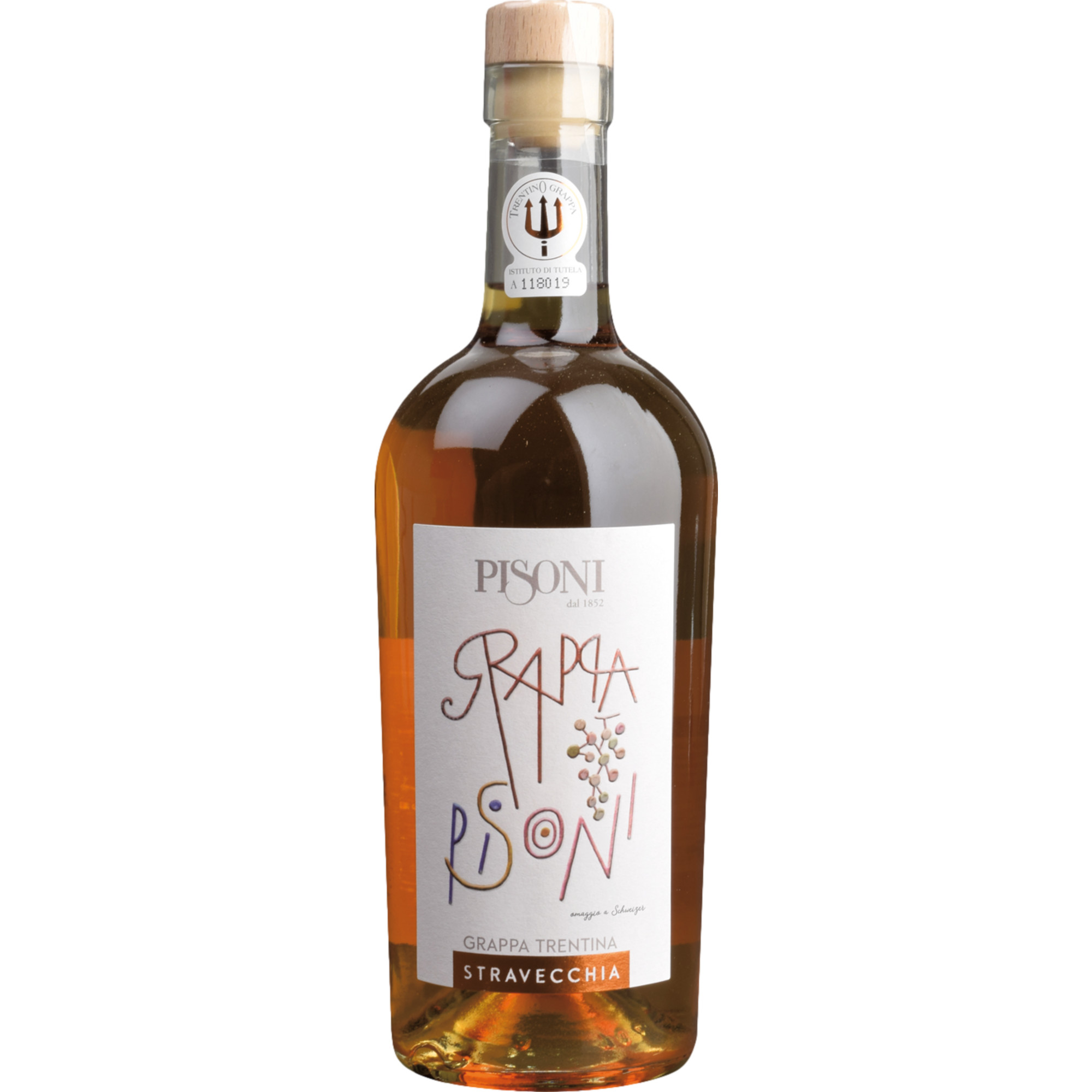 Image of Pisoni Grappa Stravecchia, Italien, 0,7 L, 40% Vol., Trentino, Spirituosen
