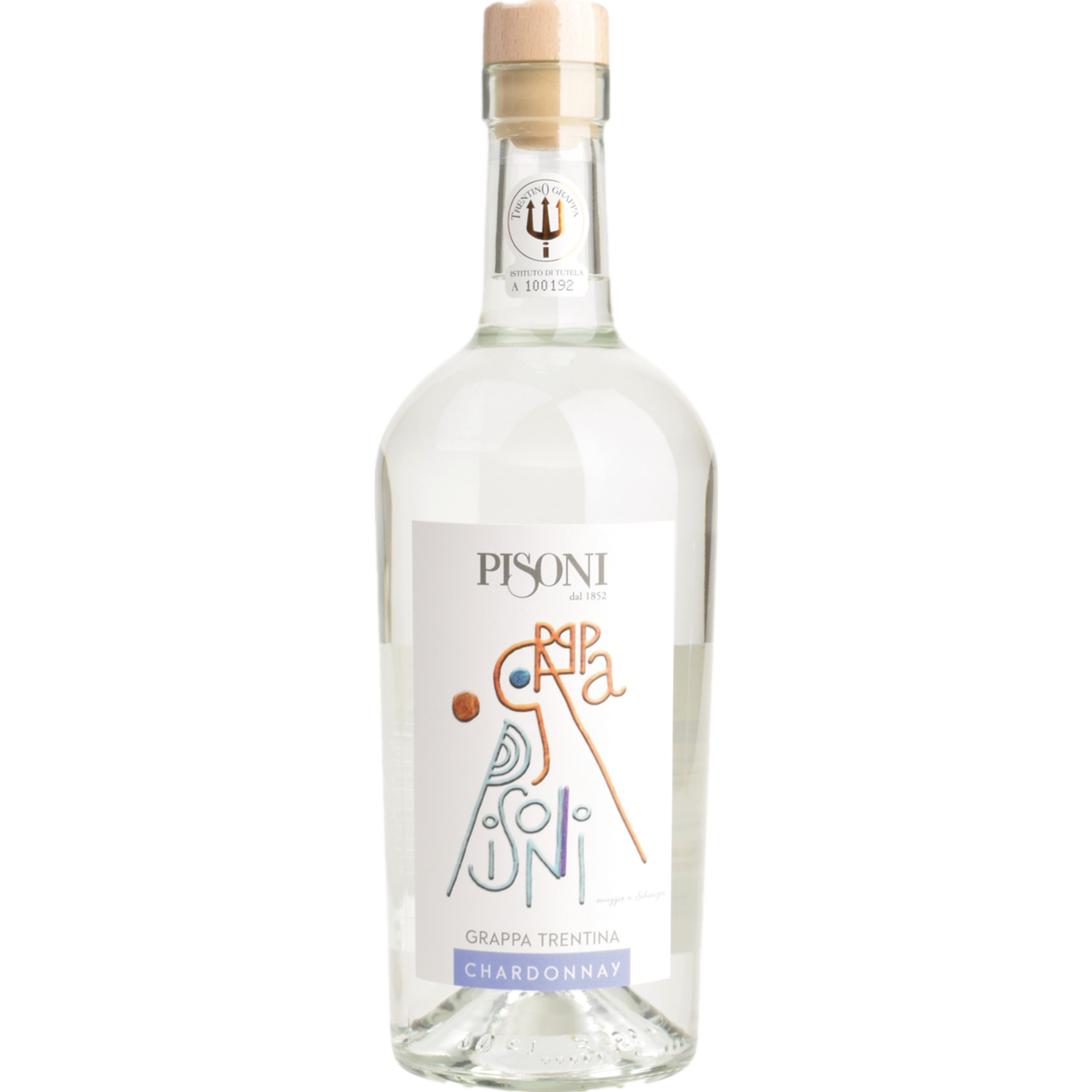 Image of Pisoni Grappa Chardonnay Trentina - Grappa, Italien, trocken, 0,7l