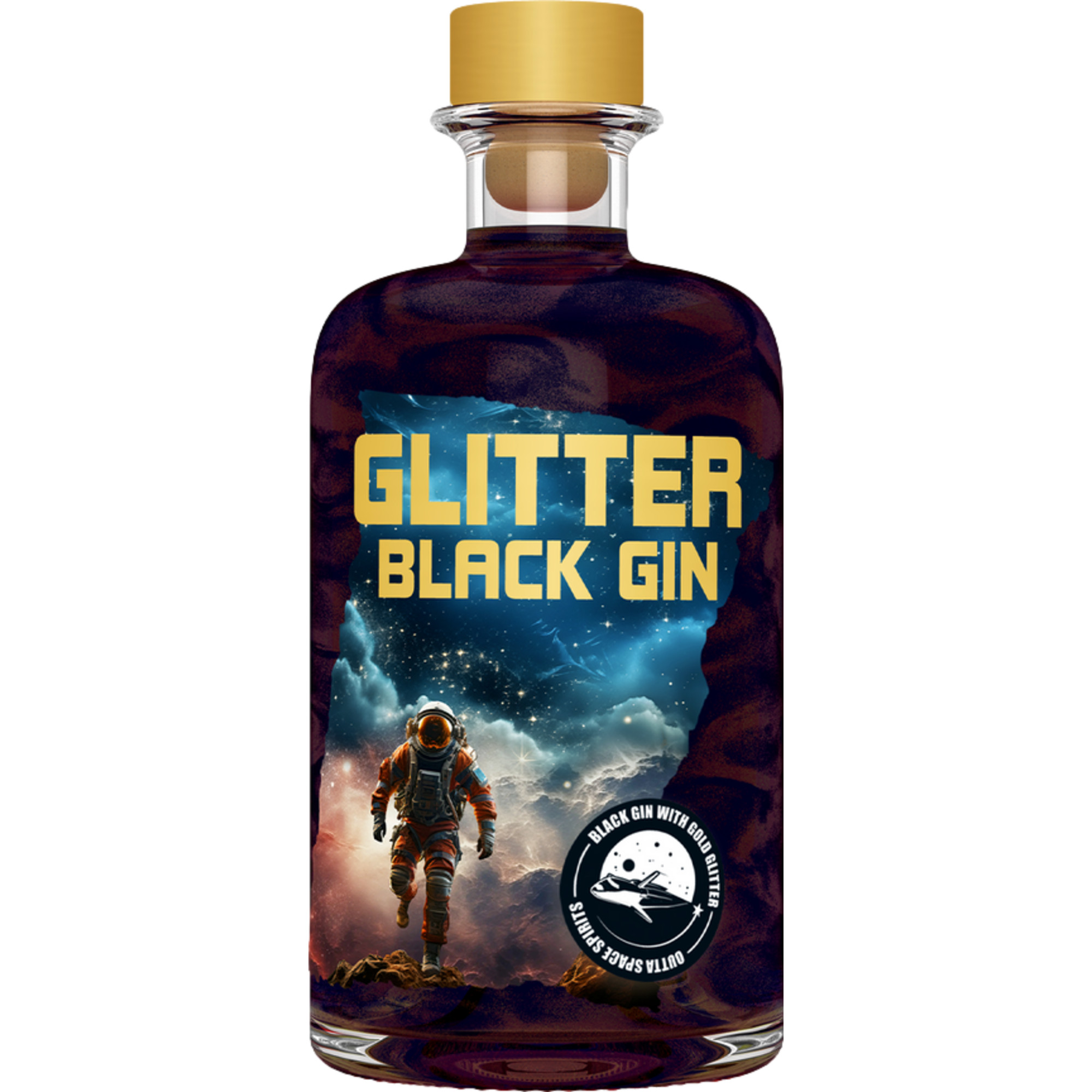 Image of The Sepia Ink Glitter Black Gin, Deutschland, 0,5 L, 40 % Vol., Spirituosen