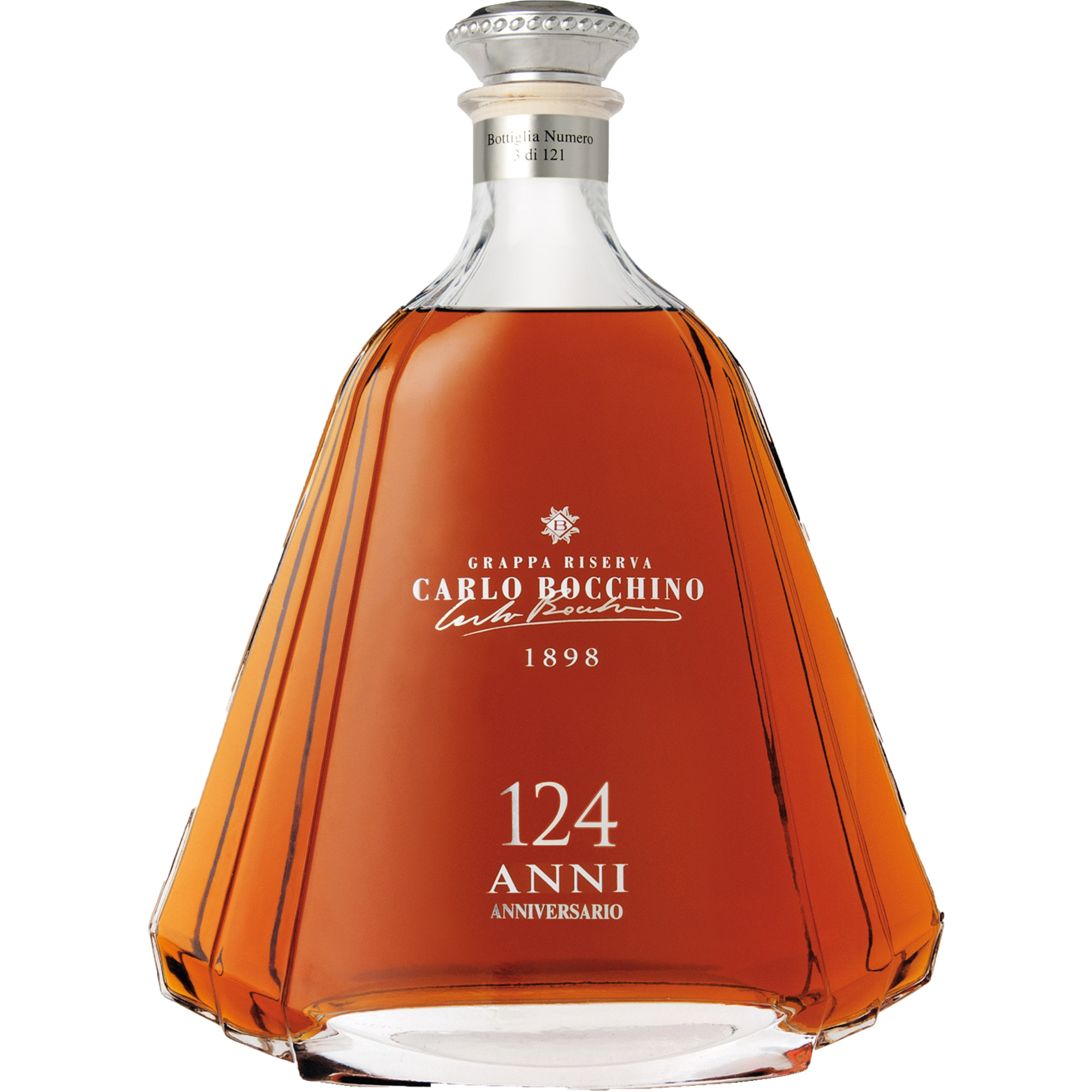 Image of Grappa Riserva Carlo Bocchino Anniversario 124, 3,0 L, 43% vol, Piemont, Spirituosen