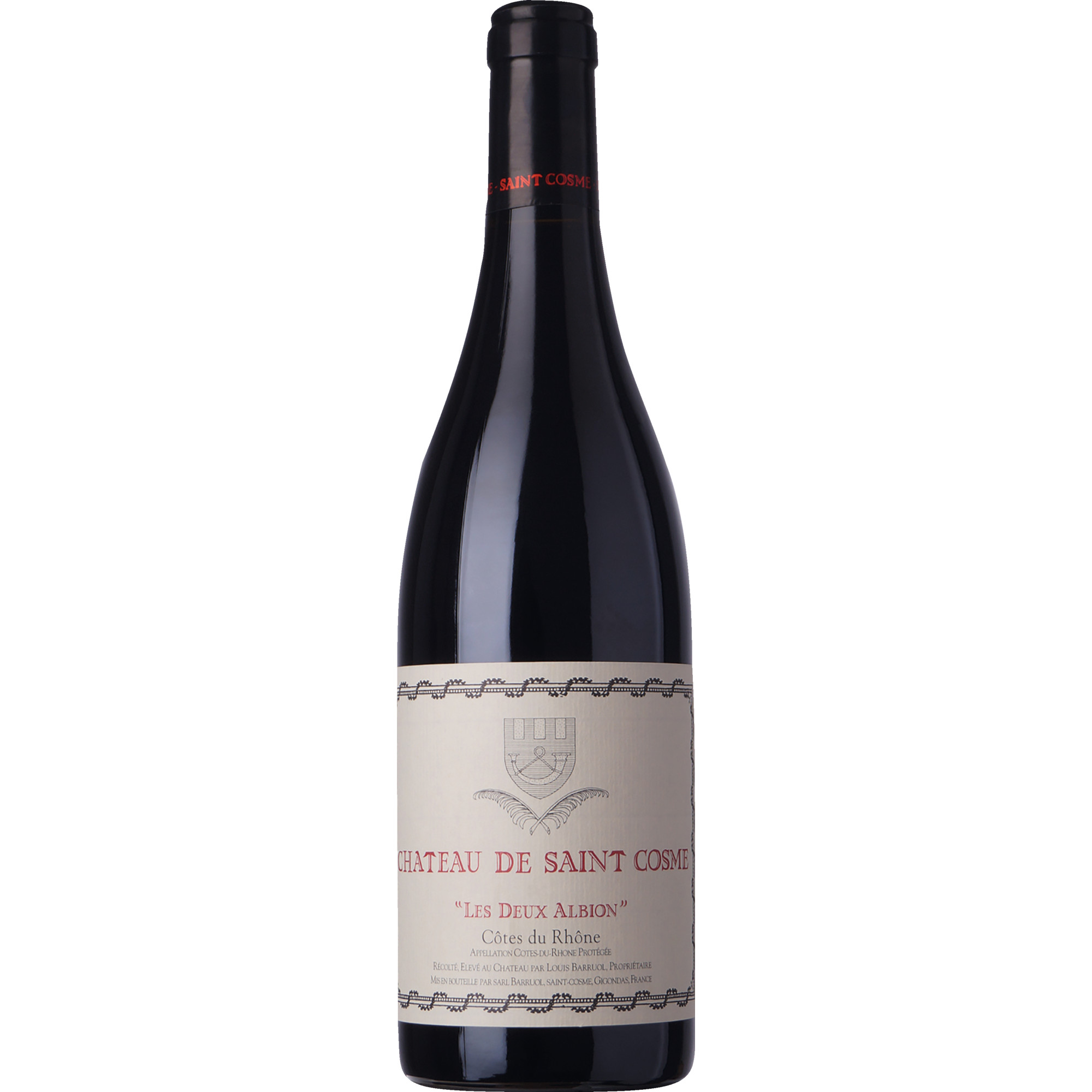 Château de Saint Cosme Les Deux Albion rouge, Côtes du Rhône AOP, Rhône, 2022, Rotwein