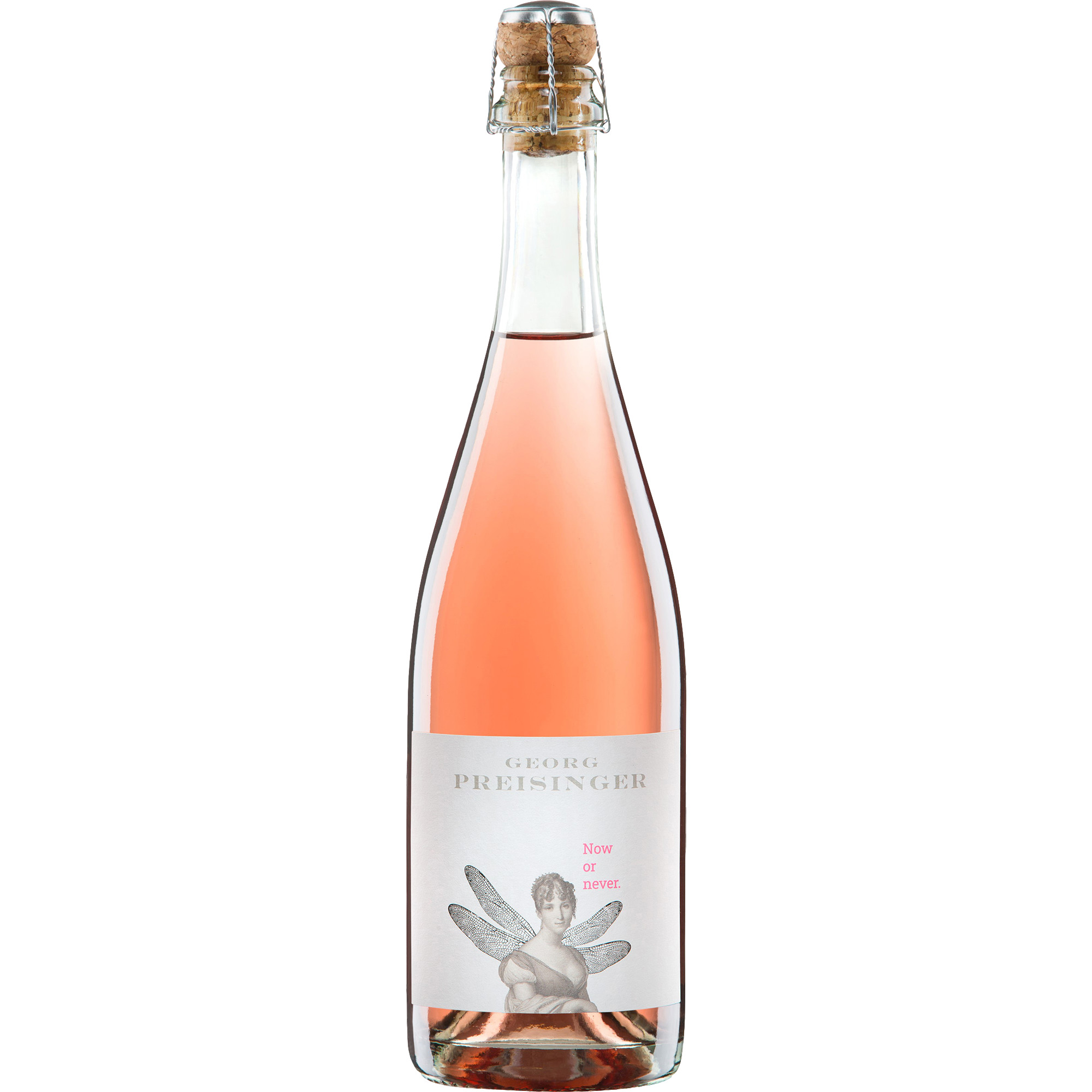 Image of Preisinger Now or Never Petnat Rosé Bio, Brut, Schaumwein aus Österreich, Wein aus Österreich, 2023, Schaumwein