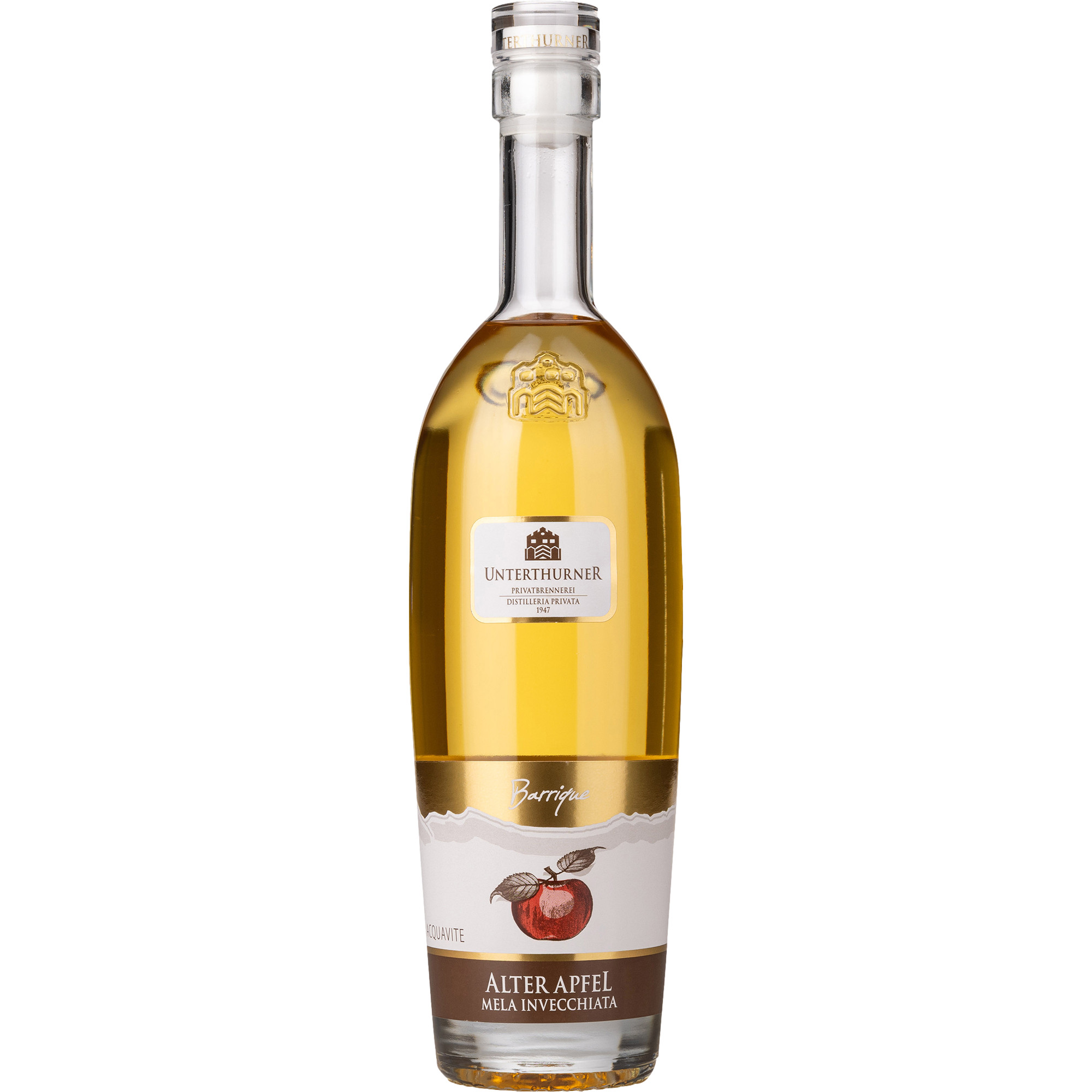 Image of Unterthurner Alter Apfel Mela Invecchiata, Italien, 0,5 L, 39% Vol., Südtirol, Spirituosen