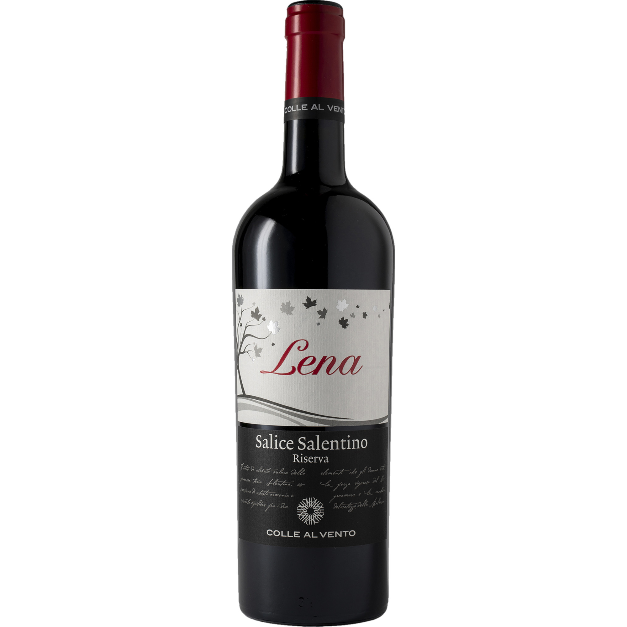 Colle al Vento Lena Salice Salentino Riserva, Salice Salentino DOC, Apulien, 2021, Rotwein
