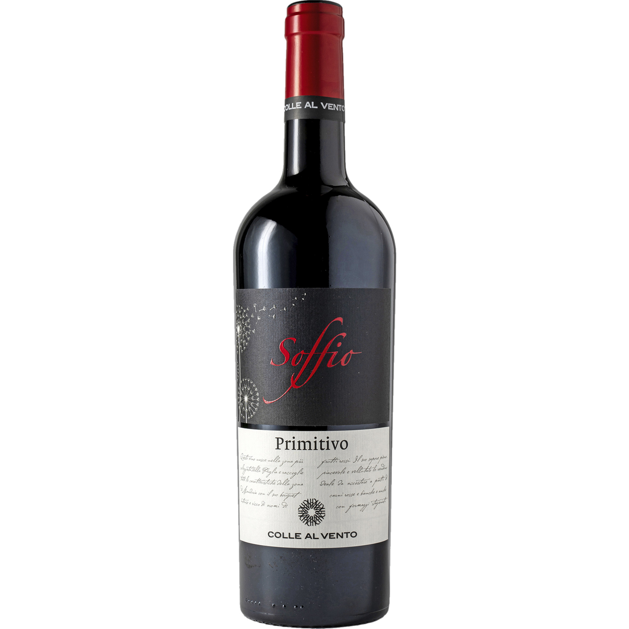 Image of Colle al Vento Soffio Primitivo di Manduria, Primitivo di Manduria DOC, Apulien, 2021, Rotwein