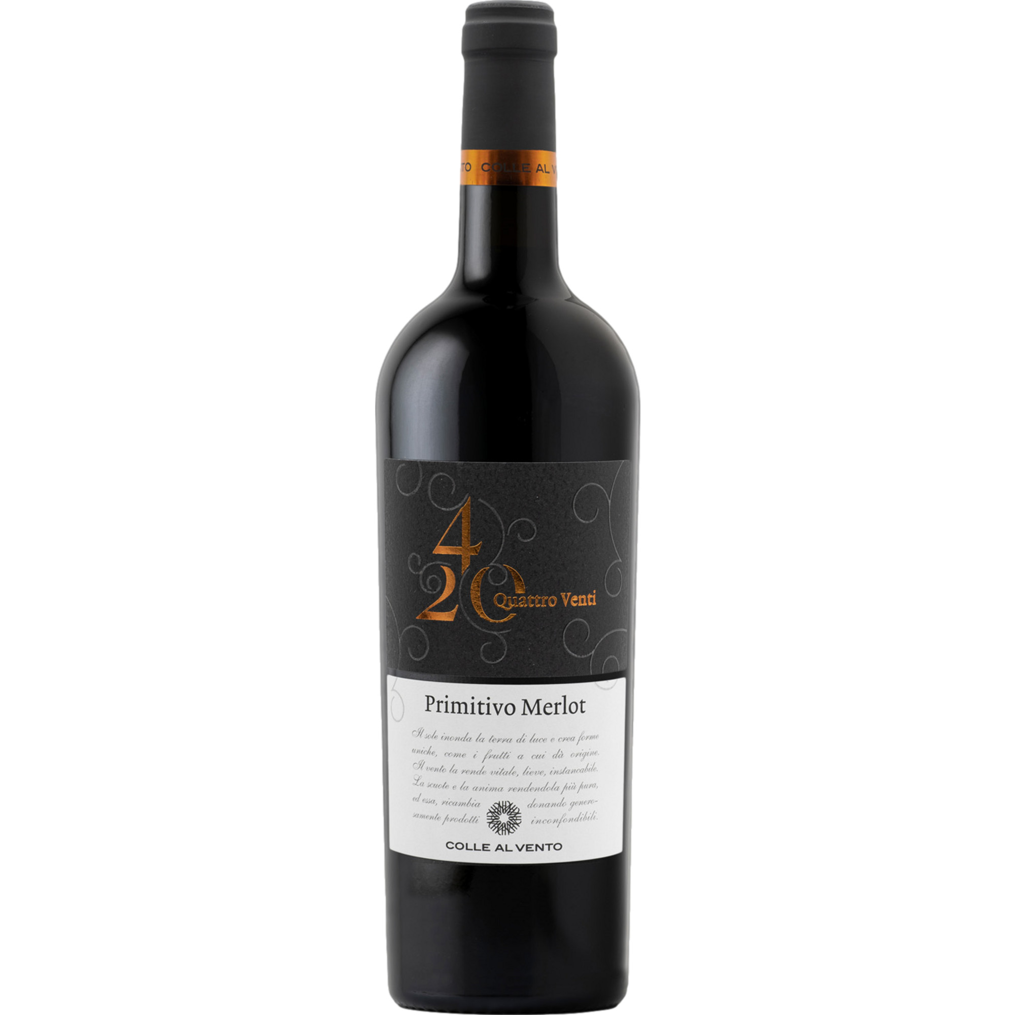 Image of Colle al Vento 4/20 Primitivo Merlot, Puglia IGP, Apulien, 2022, Rotwein