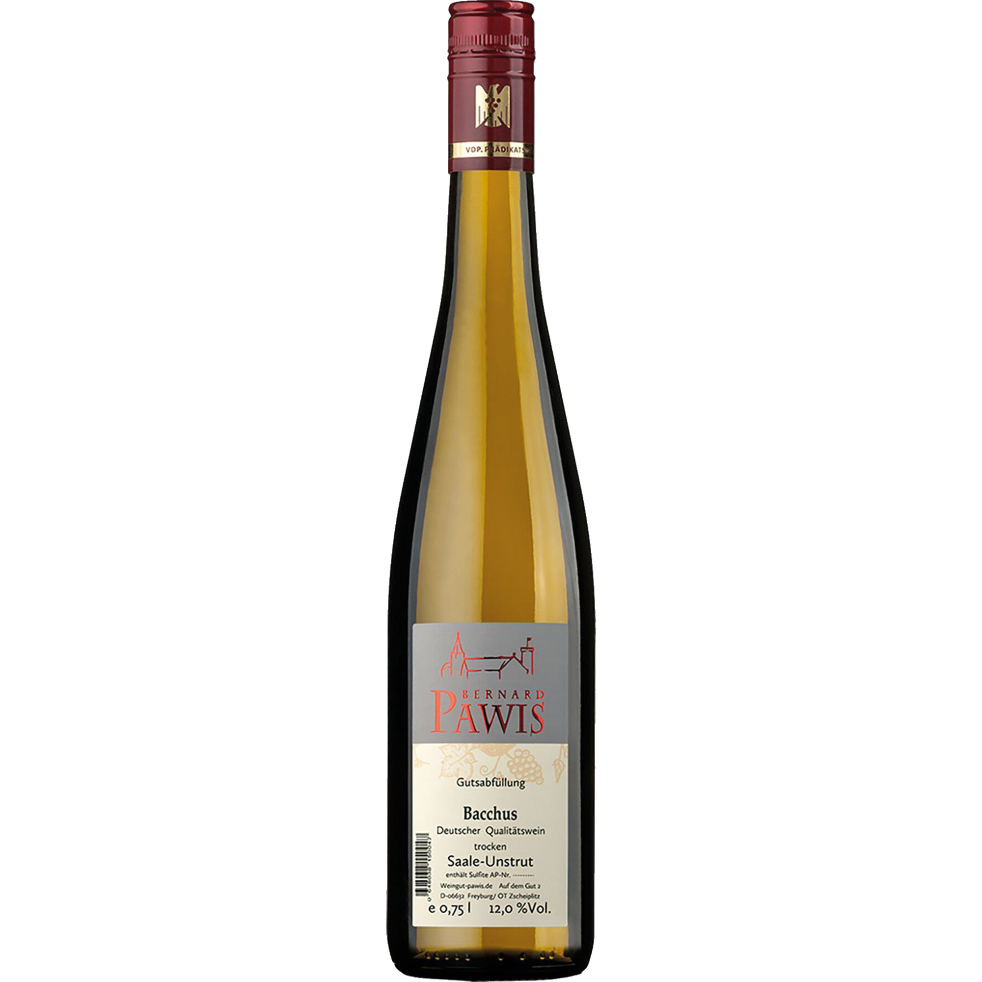 Pawis Bacchus, Trocken, Saale-Unstrut, Saale-Unstrut, 2024, Weißwein