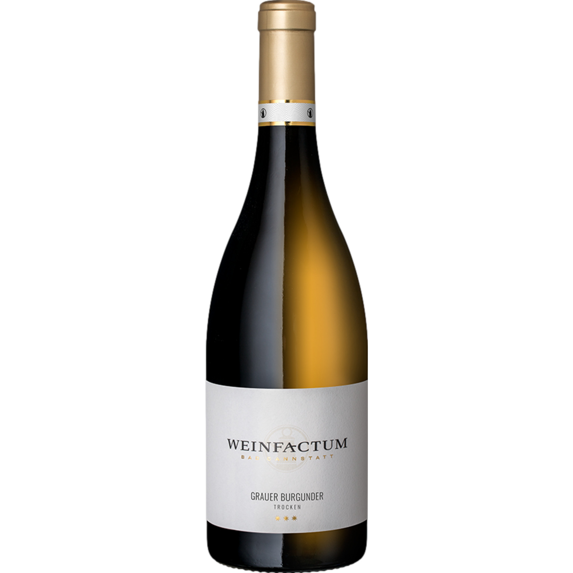Weinfactum Bad Cannstatt 3-Stern Grauer Burgunder, Trocken, Württemberg, Württemberg, 2023, Weißwein