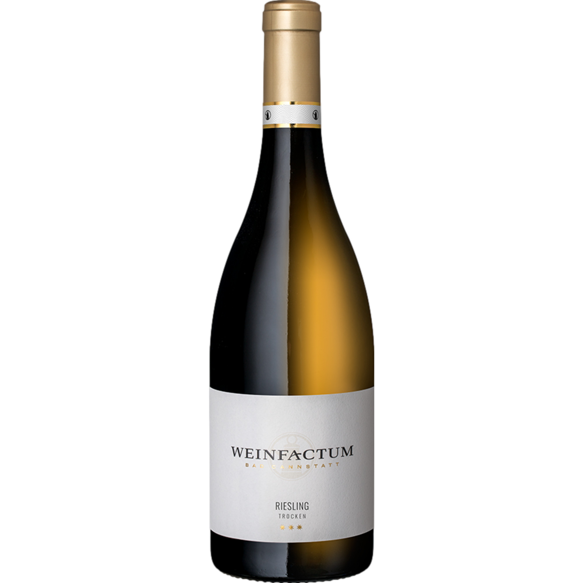 Weinfactum Bad Cannstatt 3-Stern Riesling QbA, Trocken, Württemberg, Württemberg, 2021, Weißwein