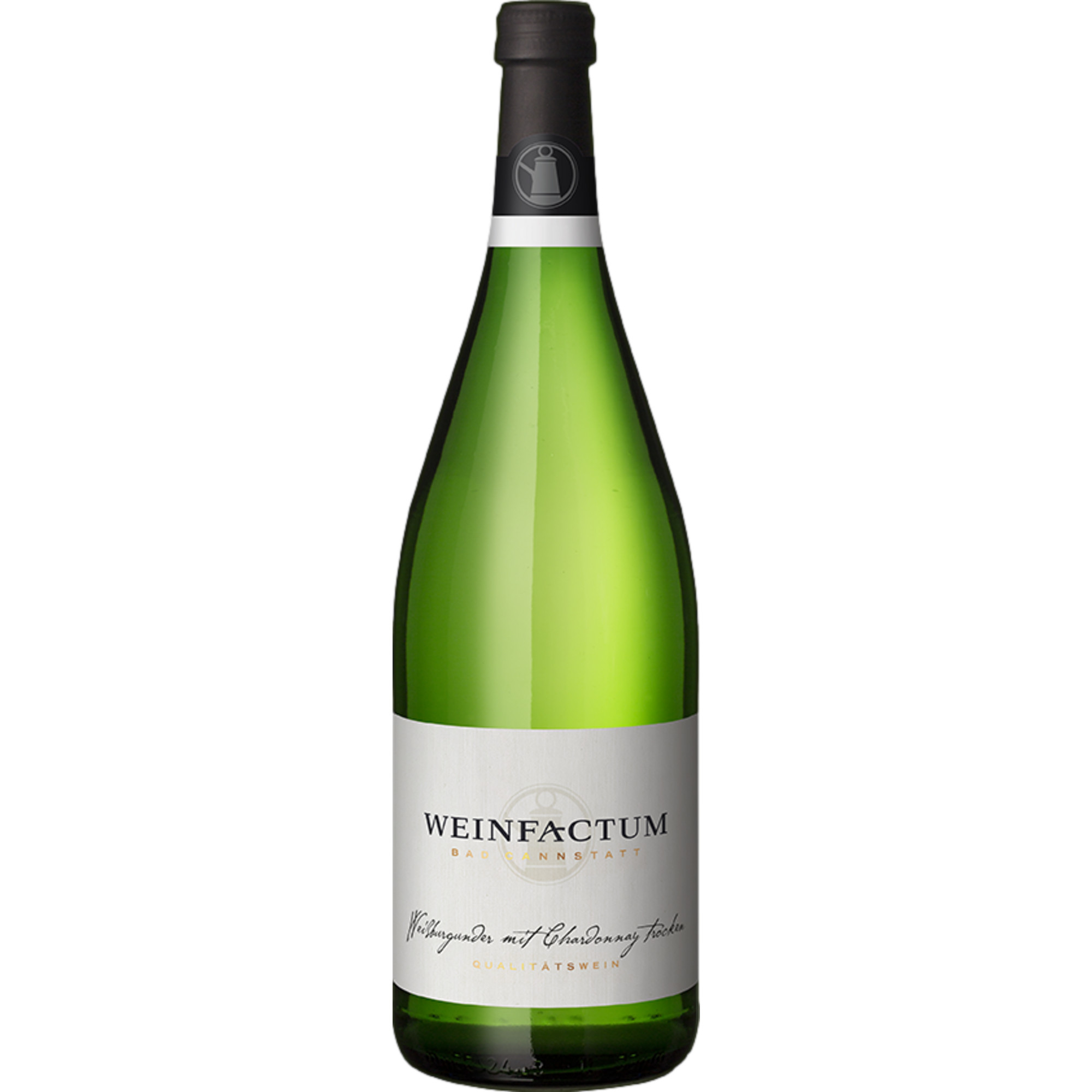 Weißburgunder mit Chardonnay QbA, Trocken, Württemberg, 1 Liter, Württemberg, 2023, Weißwein