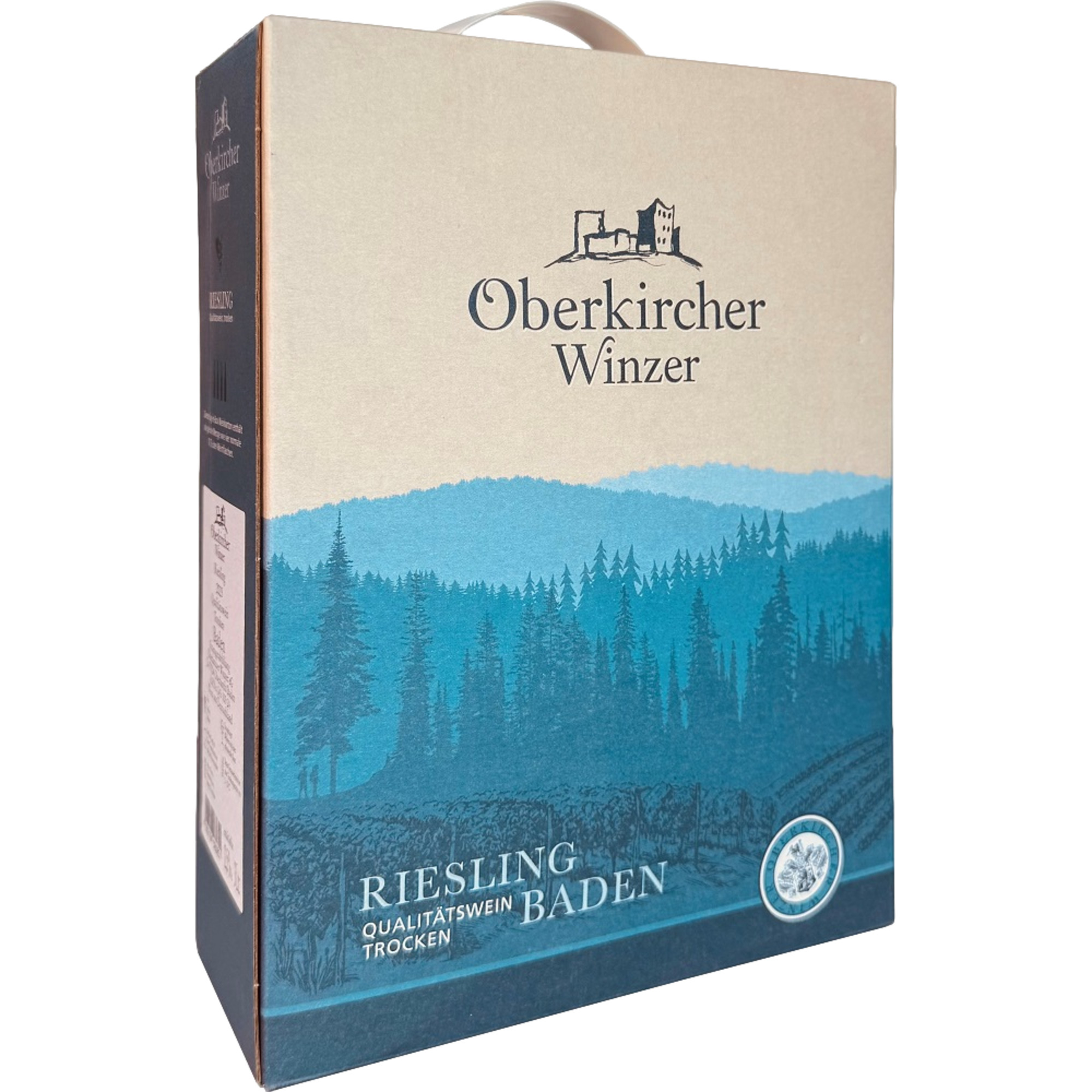Oberkircher Riesling QbA, Trocken, Baden, Bag in Box 3,0 L, Baden, 2023, Weißwein