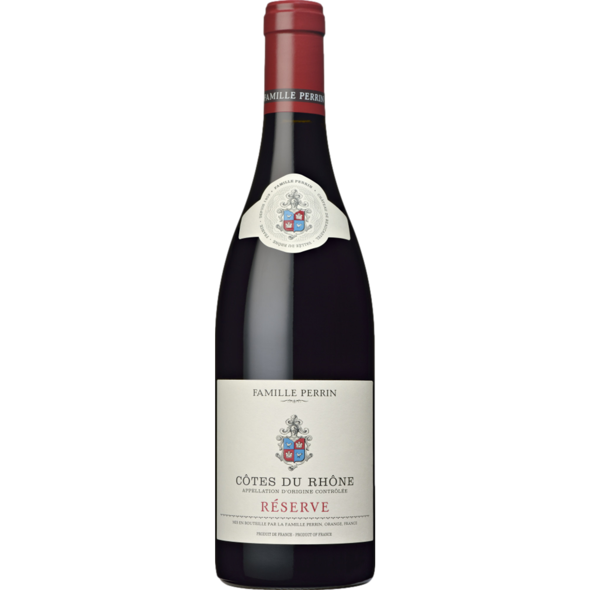 Image of Famille Perrin Côtes du Rhône Réserve Rouge, Côtes du Rhône AOP, Rhône, 2022, Rotwein