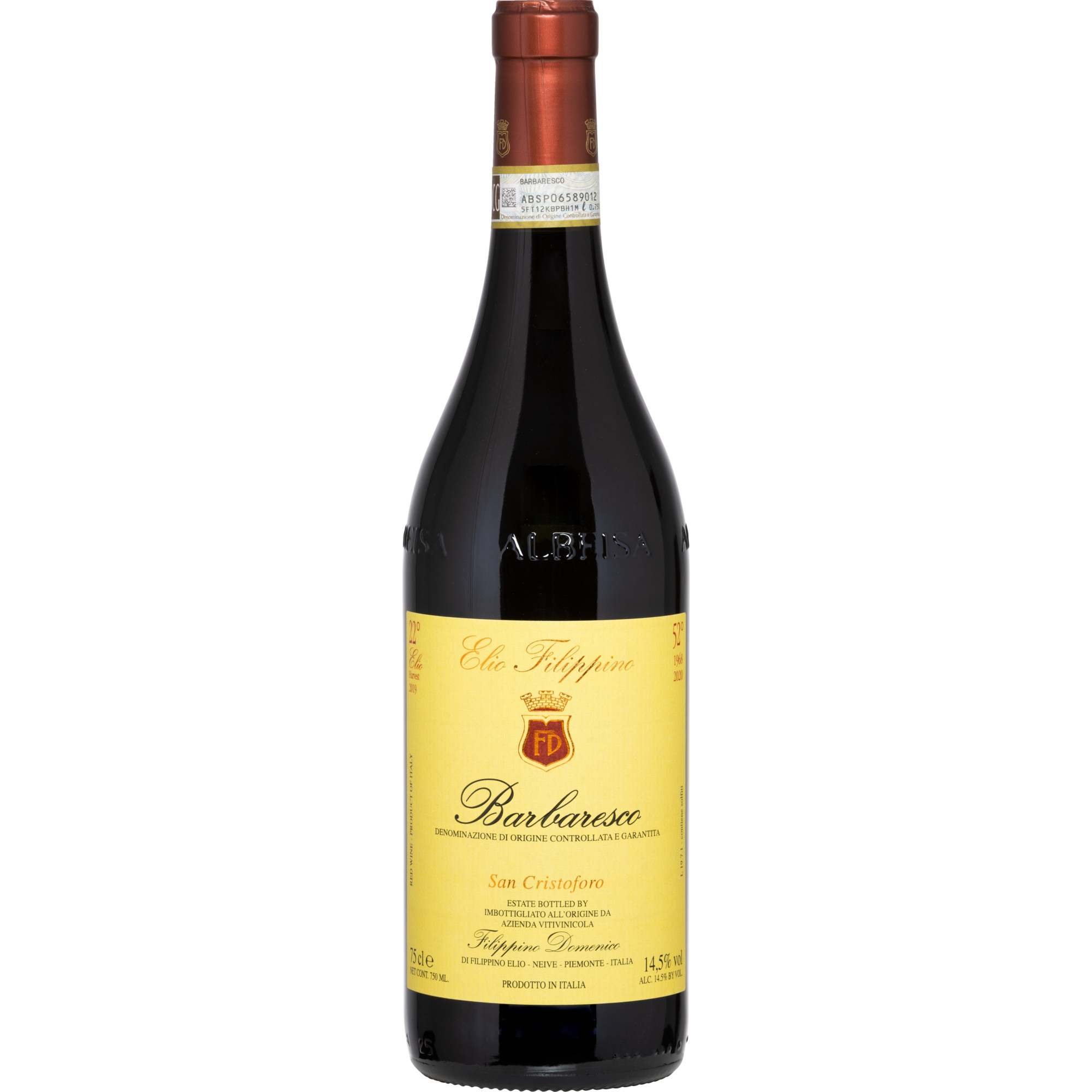 Image of Elio Filippino Barbaresco San Cristoforo, Barbaresco DOCG, Piemont, 2020, Rotwein