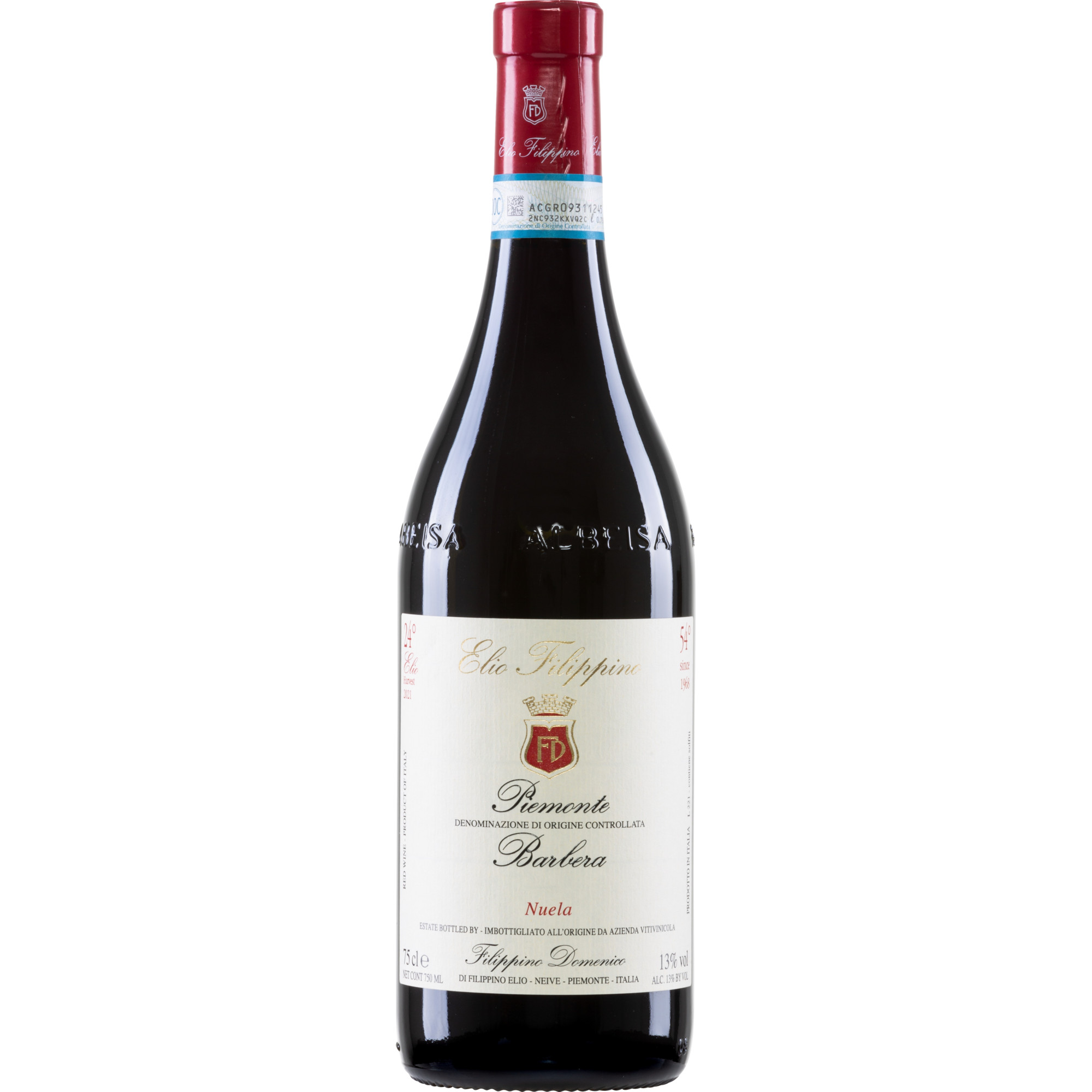 Elio Filippino Barbera Piemonte Nuela, Barbera d'Asti DOCG, Piemont, 2024, Rotwein
