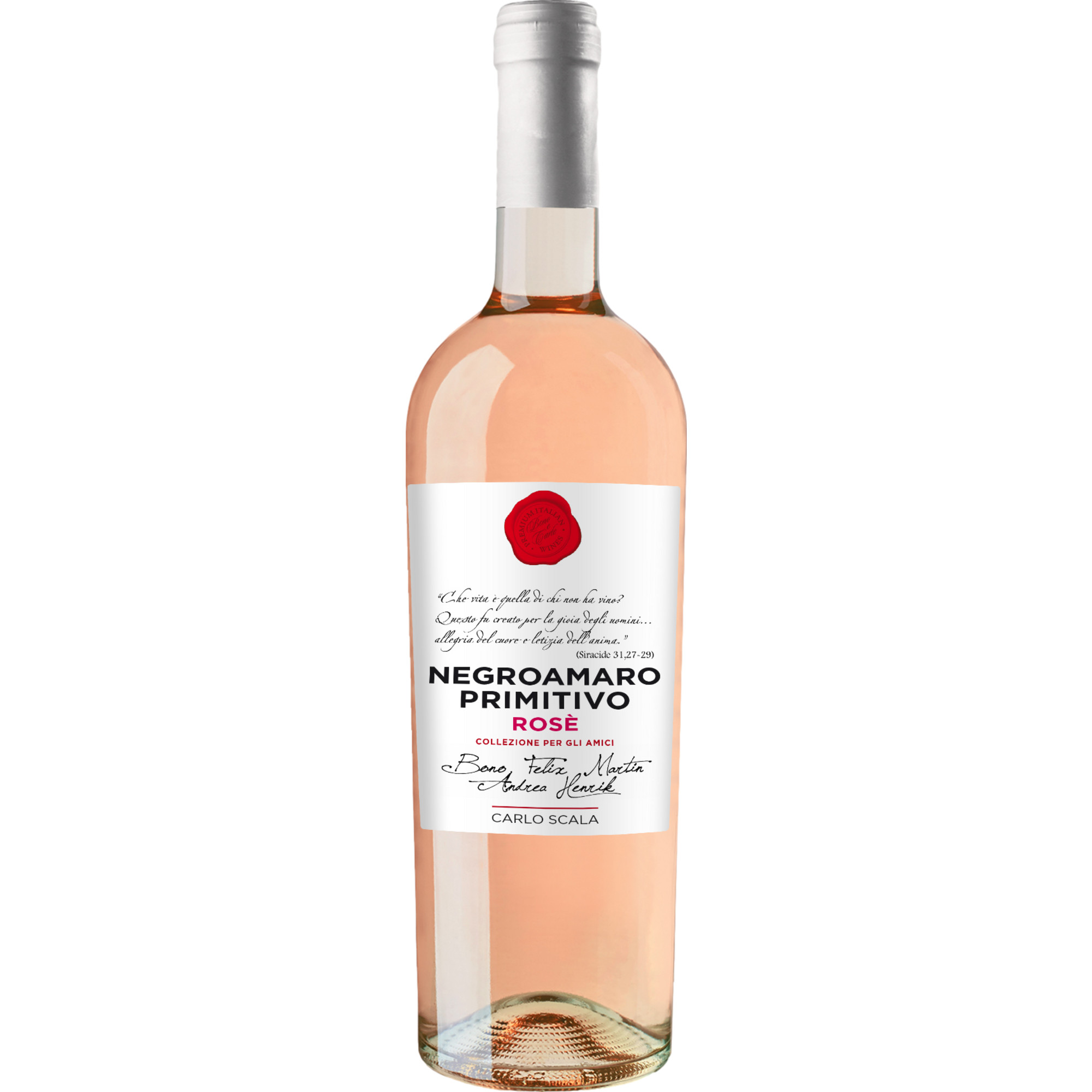 Carlo Scala Primitivo Negroamaro Rosato, Puglia IGP, Apulien, 2024, Roséwein