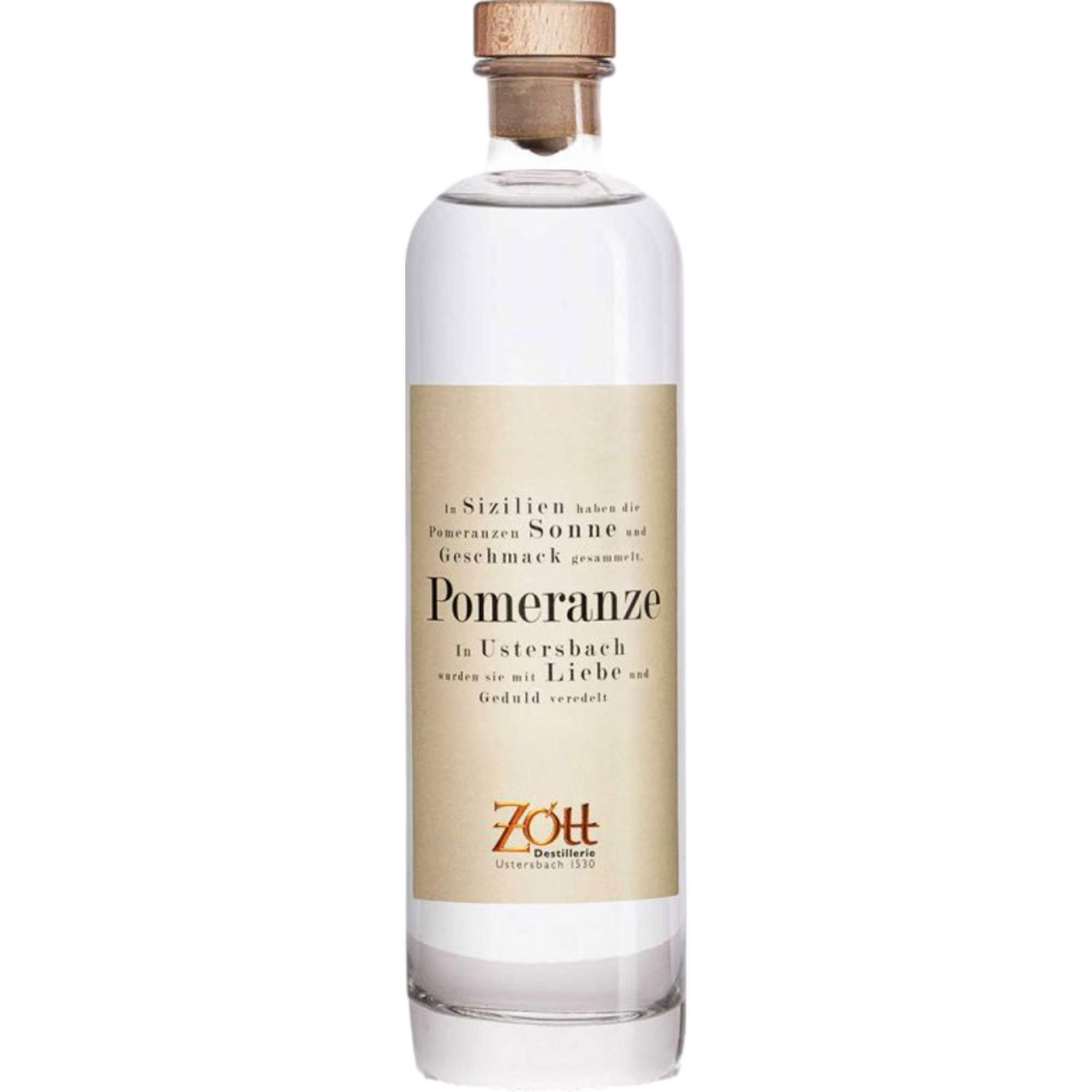 Image of Zott Pomeranze Edelbrand, Deutschland, 0,5 L, 51% Vol., Spirituosen