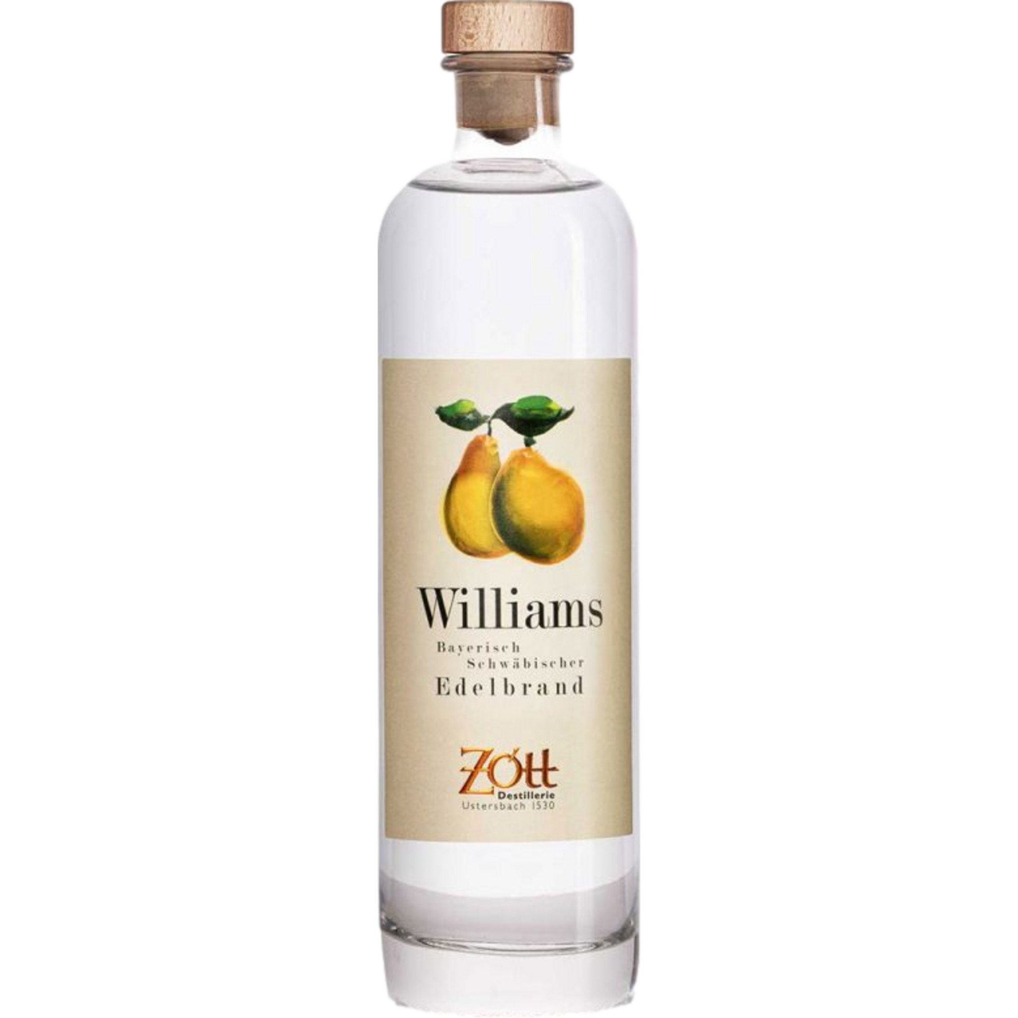 Image of Zott Williams Christ Birne Destillat, Deutschland, 0,5 L, 40% Vol., Spirituosen