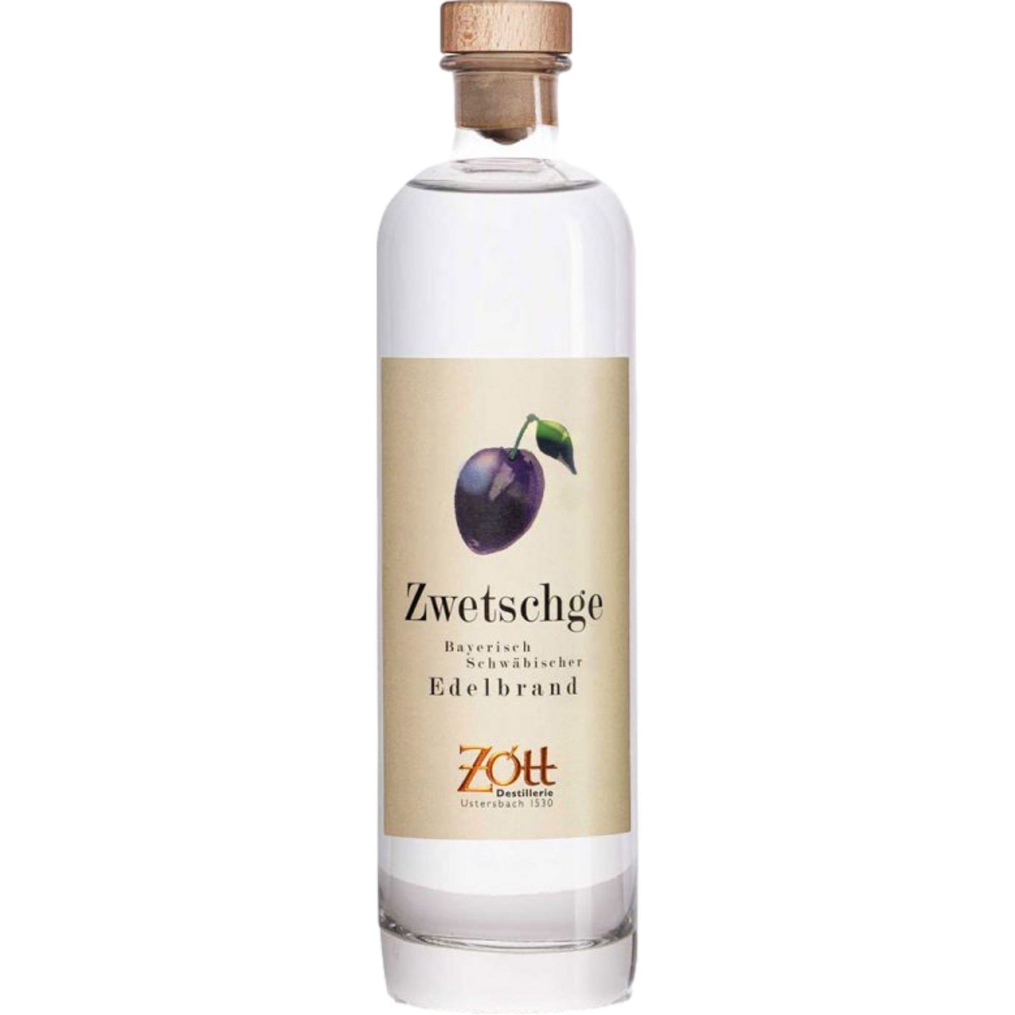 Image of Zott Zwetschge Destillat, Deutschland, 0,5 L, 40% Vol., Spirituosen