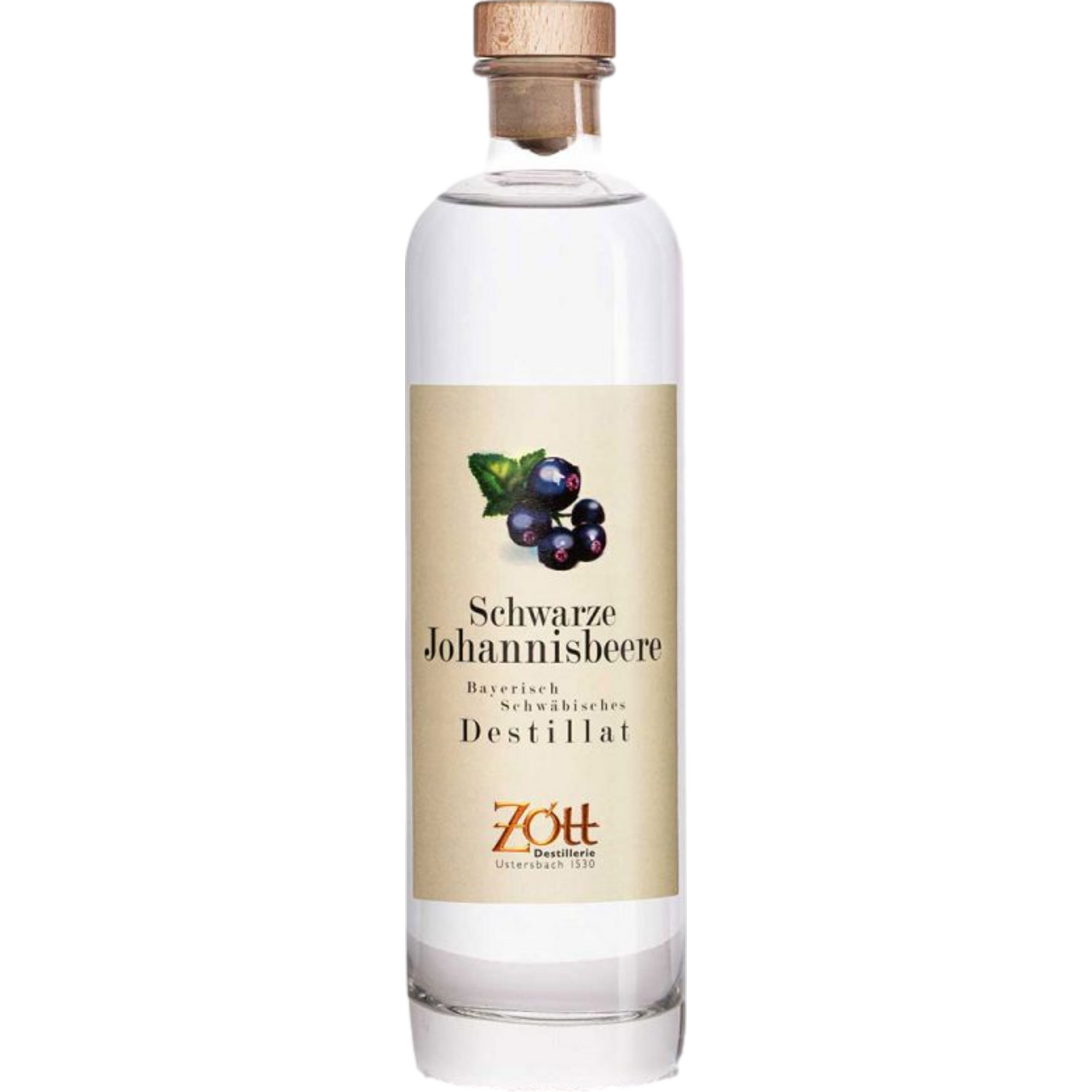 Image of Zott Schwarze Johannisbeere Destillat, Deutschland, 0,5 L, 40% Vol., Spirituosen