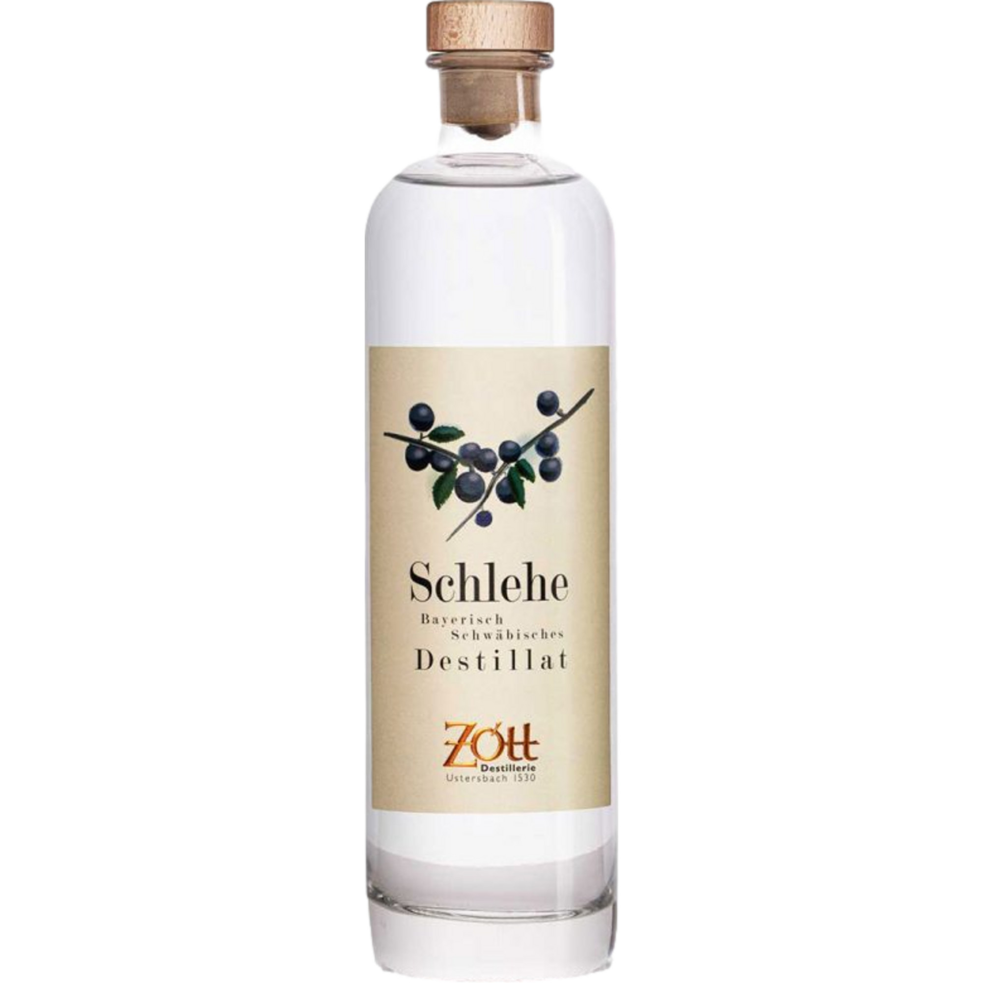 Image of Zott Schlehe Destillat, Deutschland, 0,5 L, 40% Vol., Spirituosen