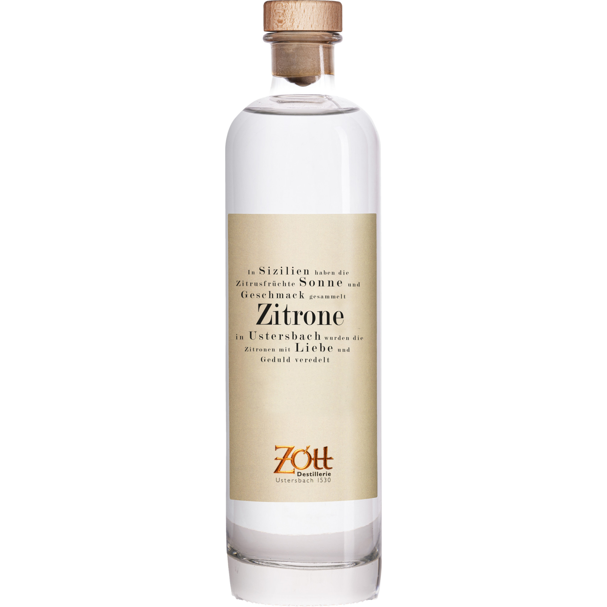 Image of Zott Zitrone Destillat, Deutschland, 0,5 L, 50,5% Vol., Spirituosen