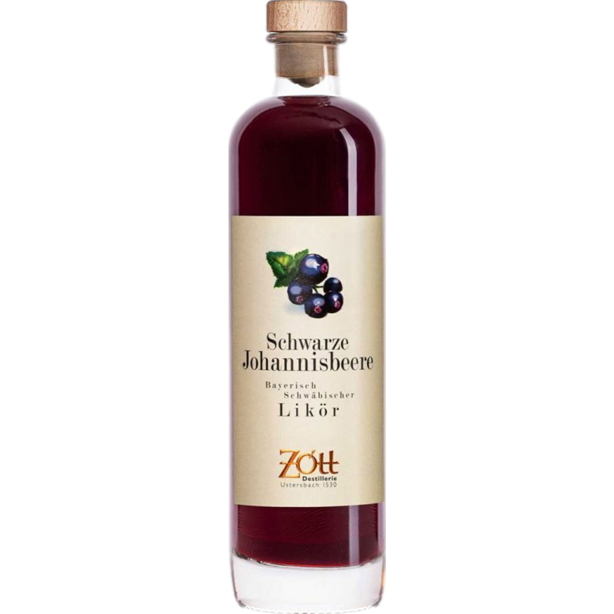 Image of Zott Schwarzer Johannisbeerlikör, Deutschland, 0,5 L, 17% Vol., Spirituosen