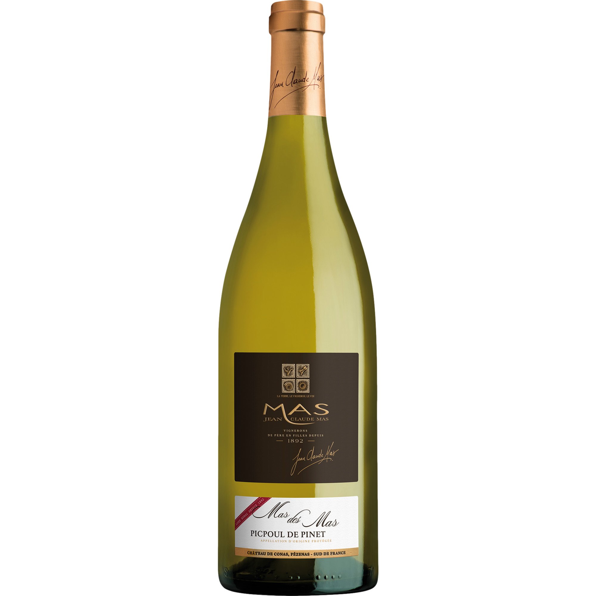 Image of Mas des Mas Picpoul de Pinet, Picpoul de Pinet AOP, Languedoc-Roussillon, 2024, Weißwein