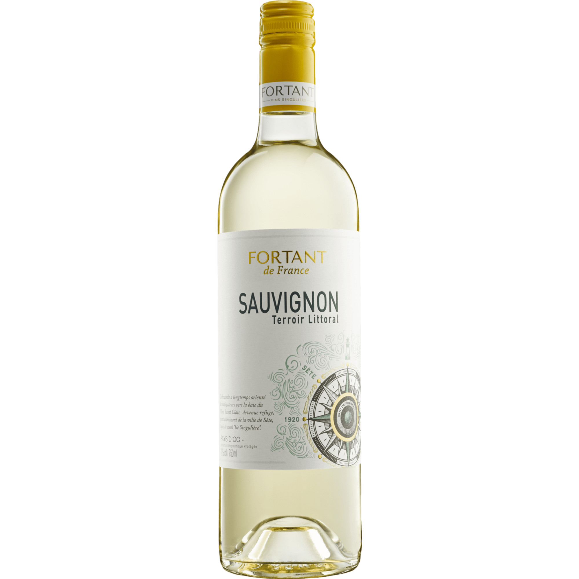 Fortant de France Littoral Sauvignon Blanc, Pays d'Oc IGP, Languedoc-Roussillon, 2023, Weißwein