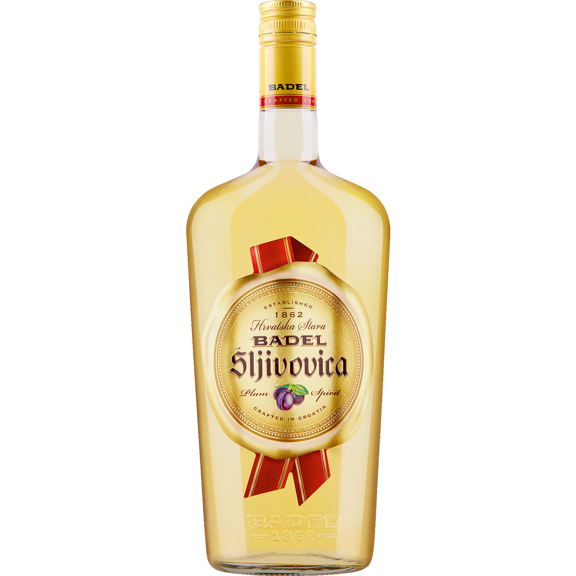 Image of Badel Sljivovica + Glas in Geschenkverpackung, 0,5L, 40% Vol., Spirituosen