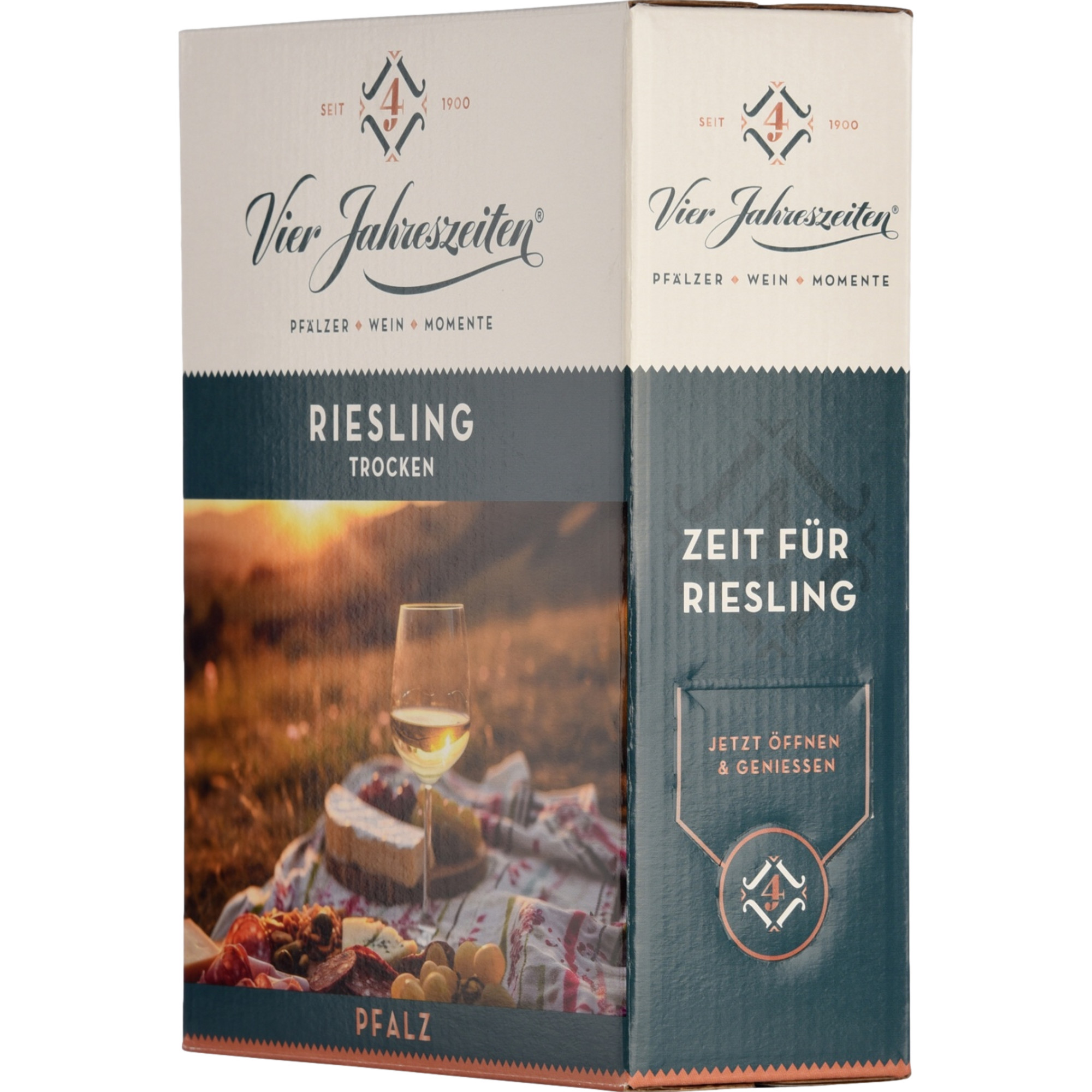 Image of Vier Jahreszeiten Riesling, Trocken, Pfalz, Bag in Box 3L, Pfalz, Weißwein