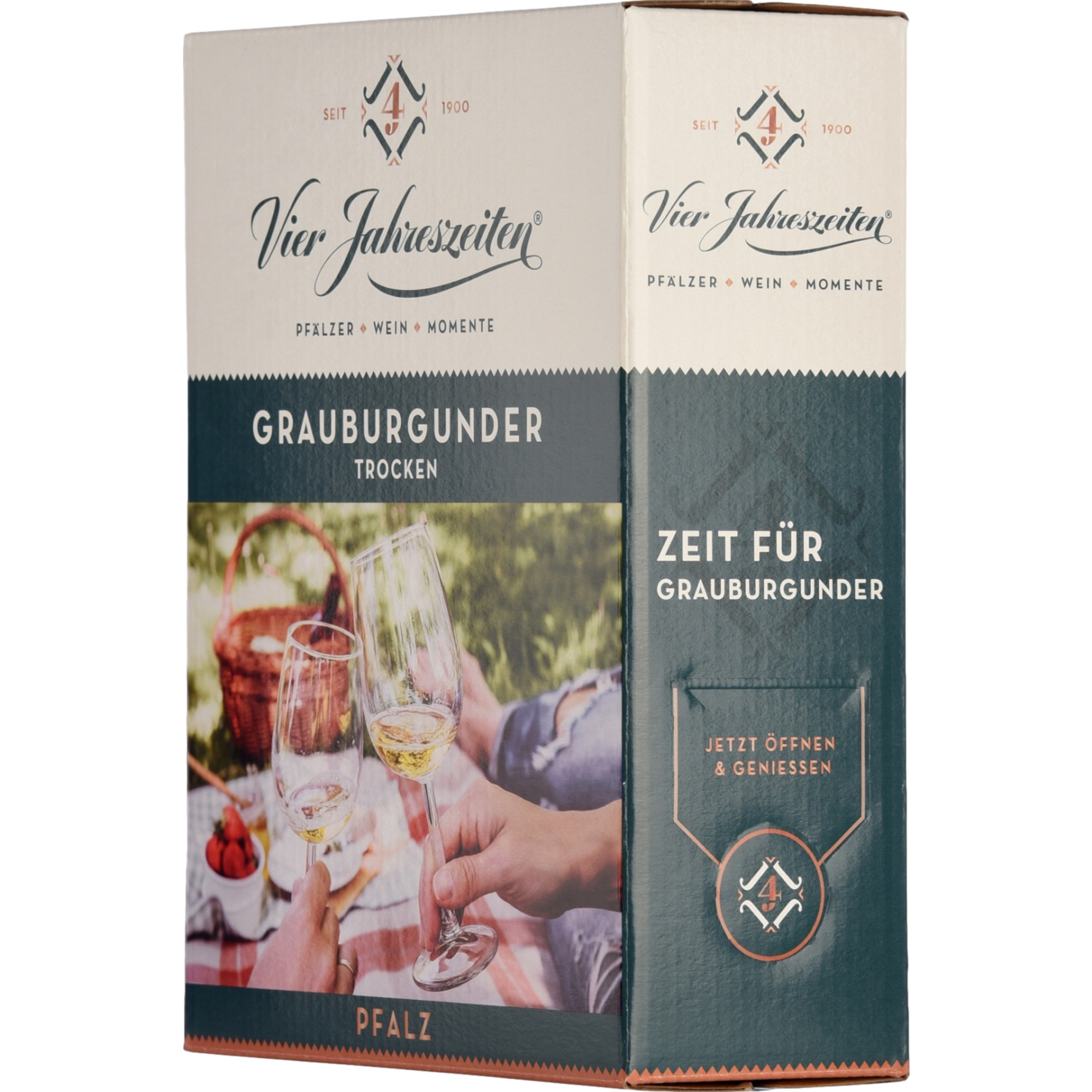Image of Vier Jahreszeiten Grauburgunder, Trocken, Pfalz, Bag in Box 3L, Pfalz, Weißwein