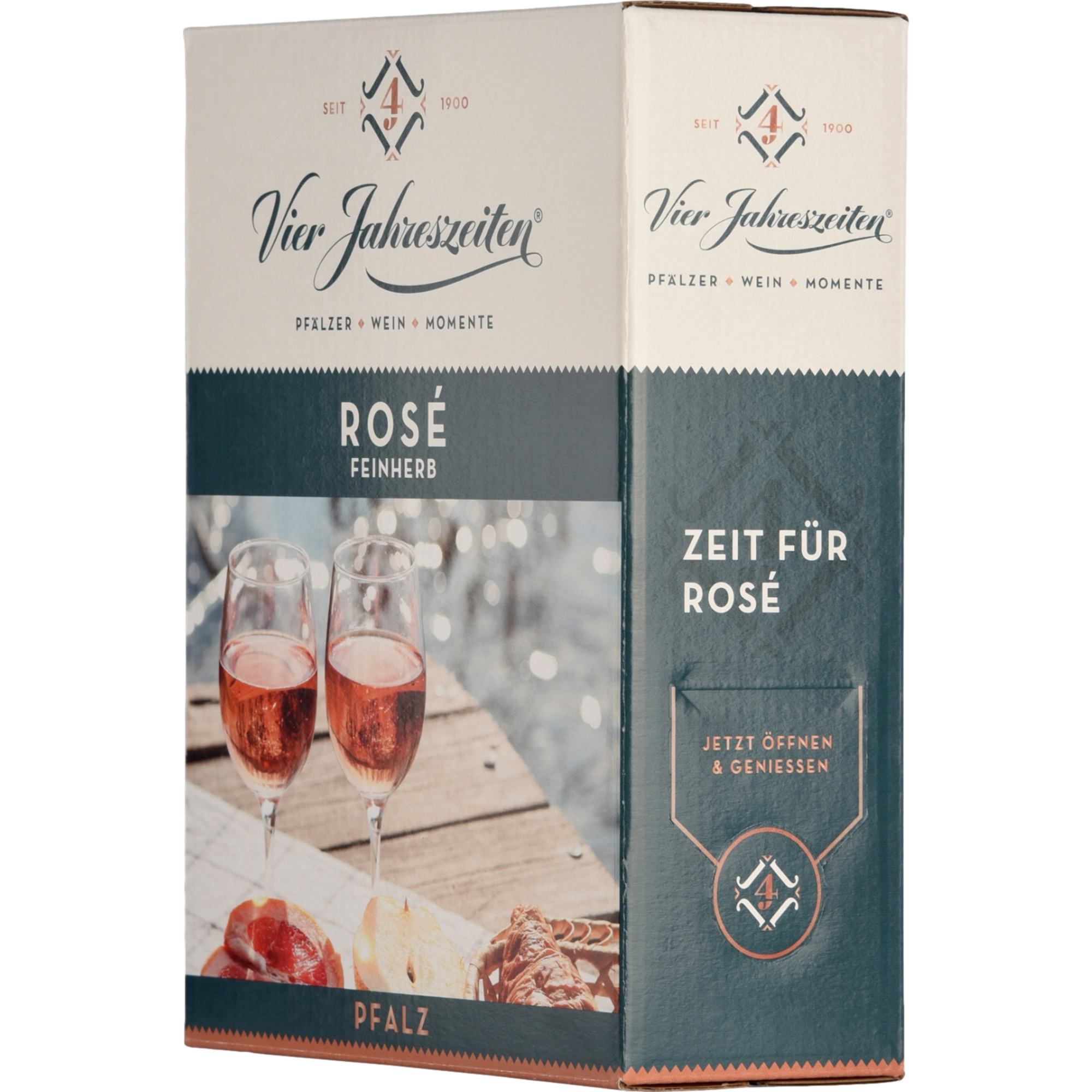 Image of Vier Jahreszeiten Rosé-Cuvée, Feinherb, Pfalz, Bag in Box 3L, Pfalz, Roséwein