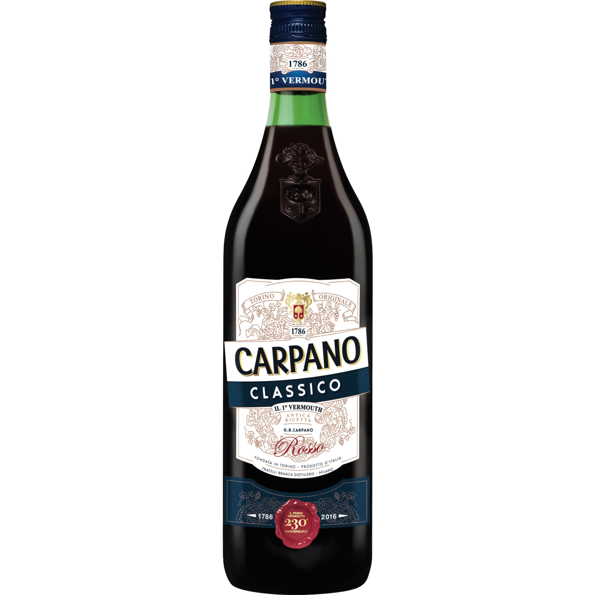 Carpano Classico Vermouth Rosso, Italien, 0,75 L, 16% Vol., Spirituosen - Spirituosen
