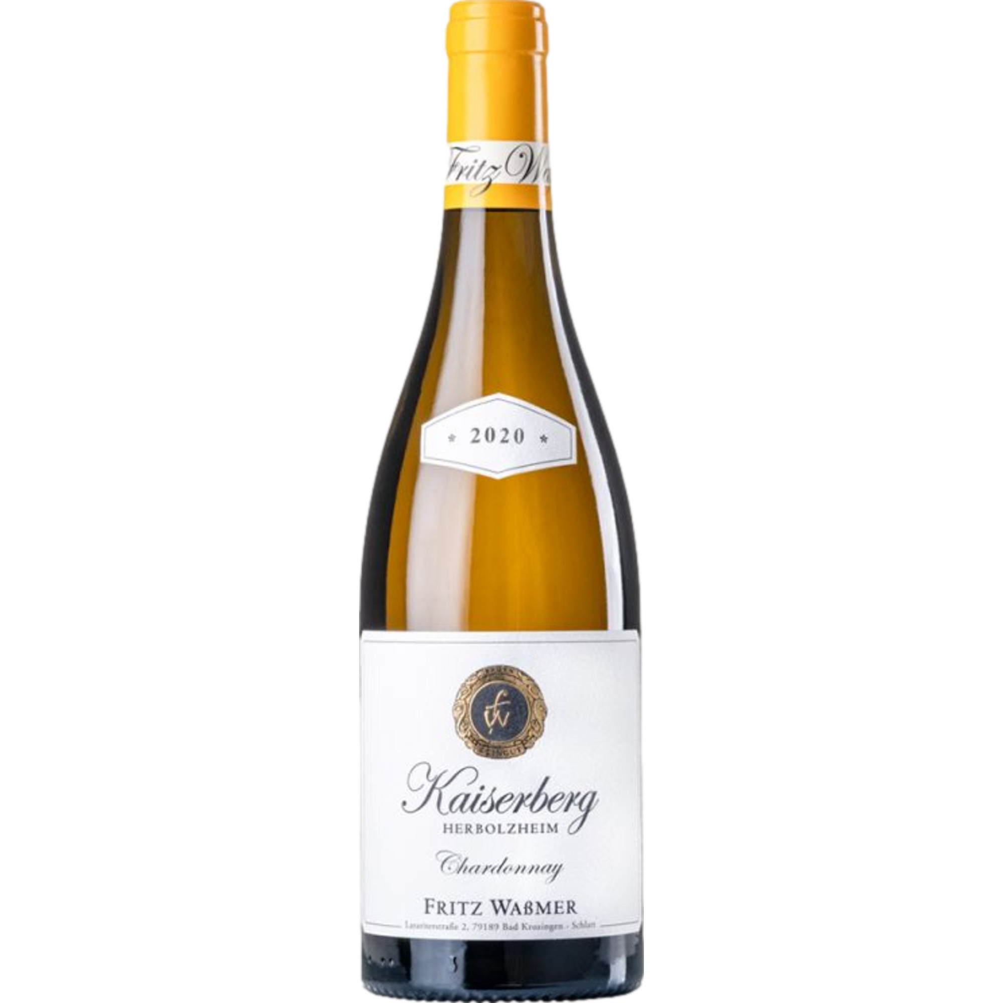 Fritz Waßmer Kaiserberg Chardonnay, Trocken, Baden, Baden, 2020, Weißwein