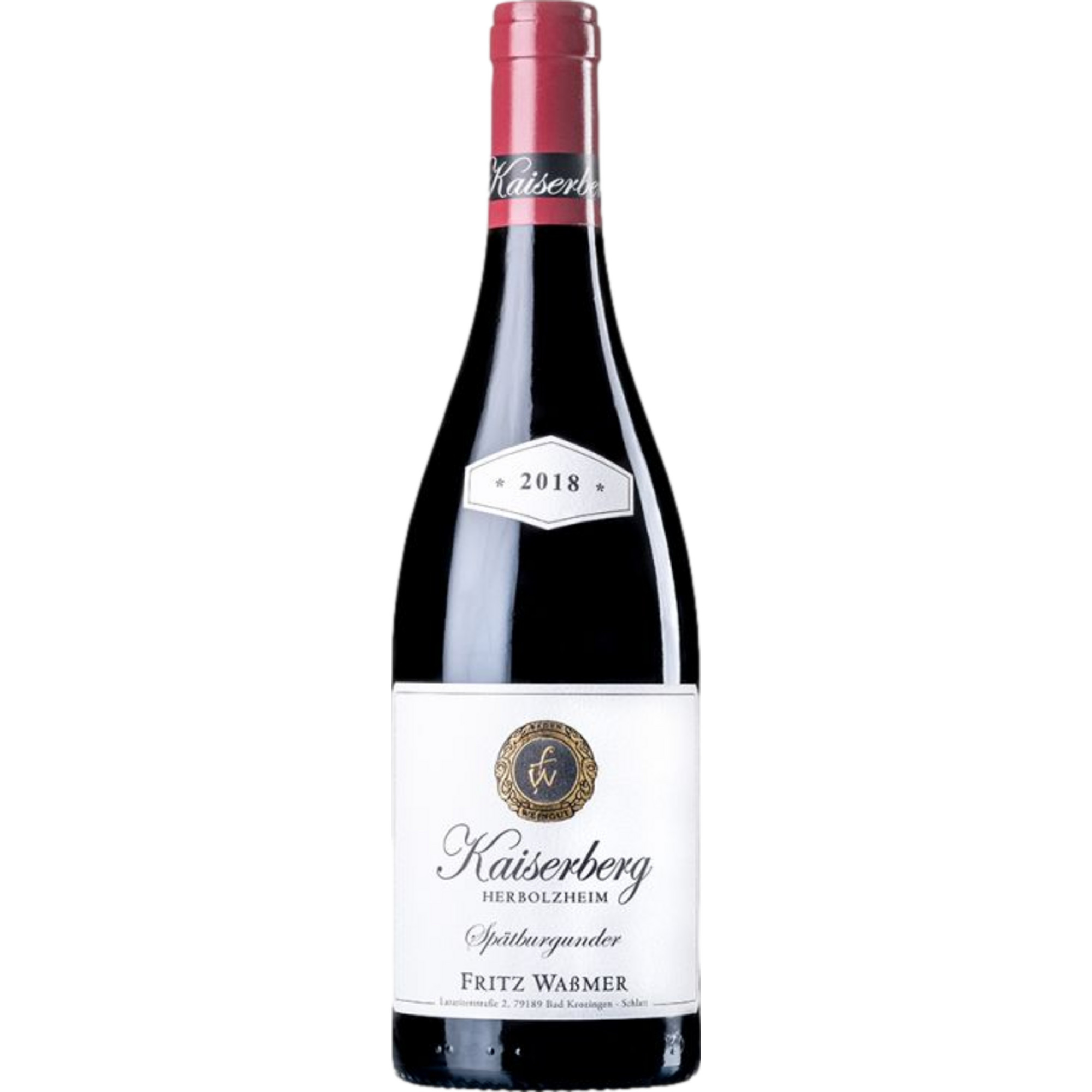 Fritz Waßmer Kaiserberg Spätburgunder, Trocken, Baden, Baden, 2019, Rotwein