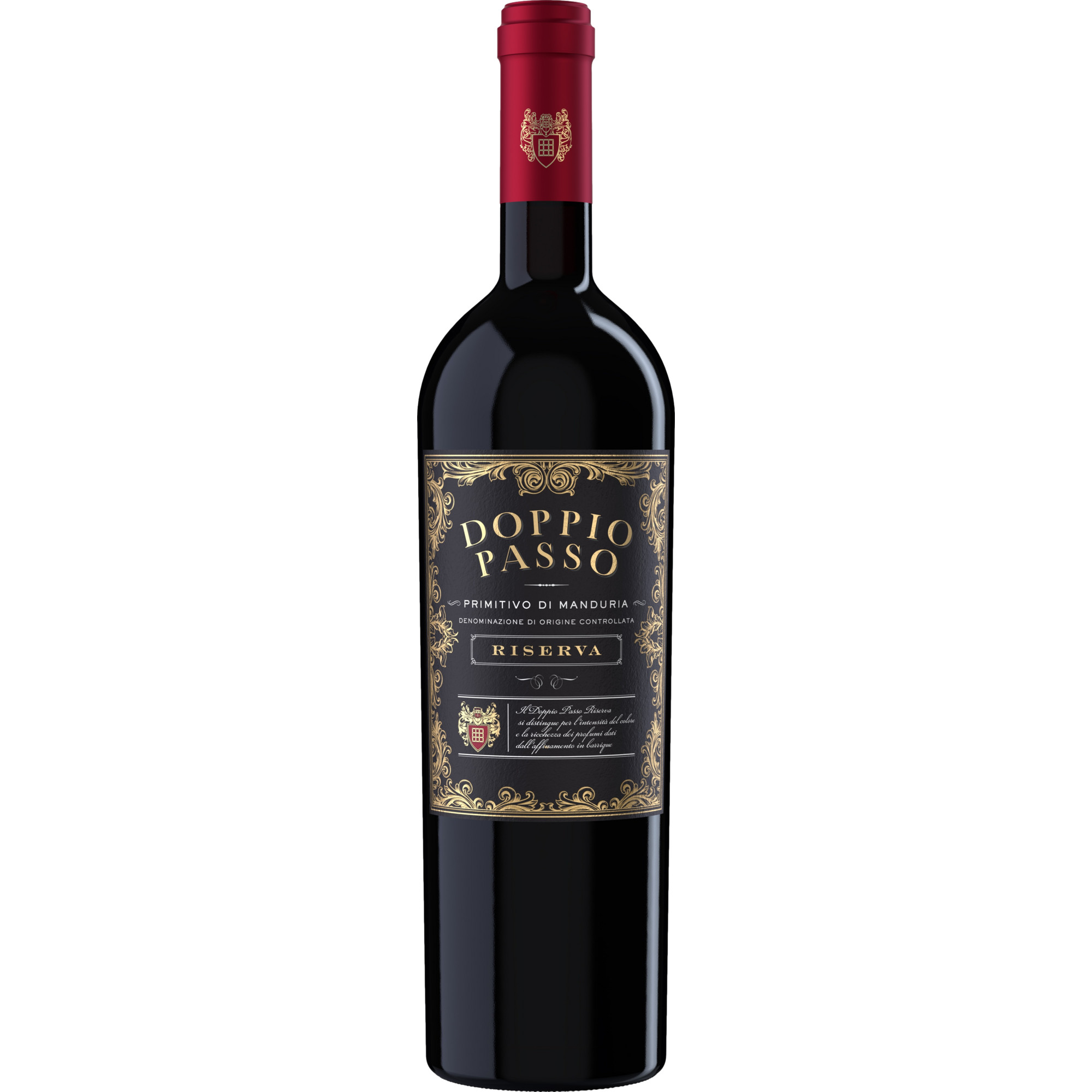 Doppio Passo Manduria Riserva, Primitivo di Manduria DOC, Apulien, 2021, Rotwein