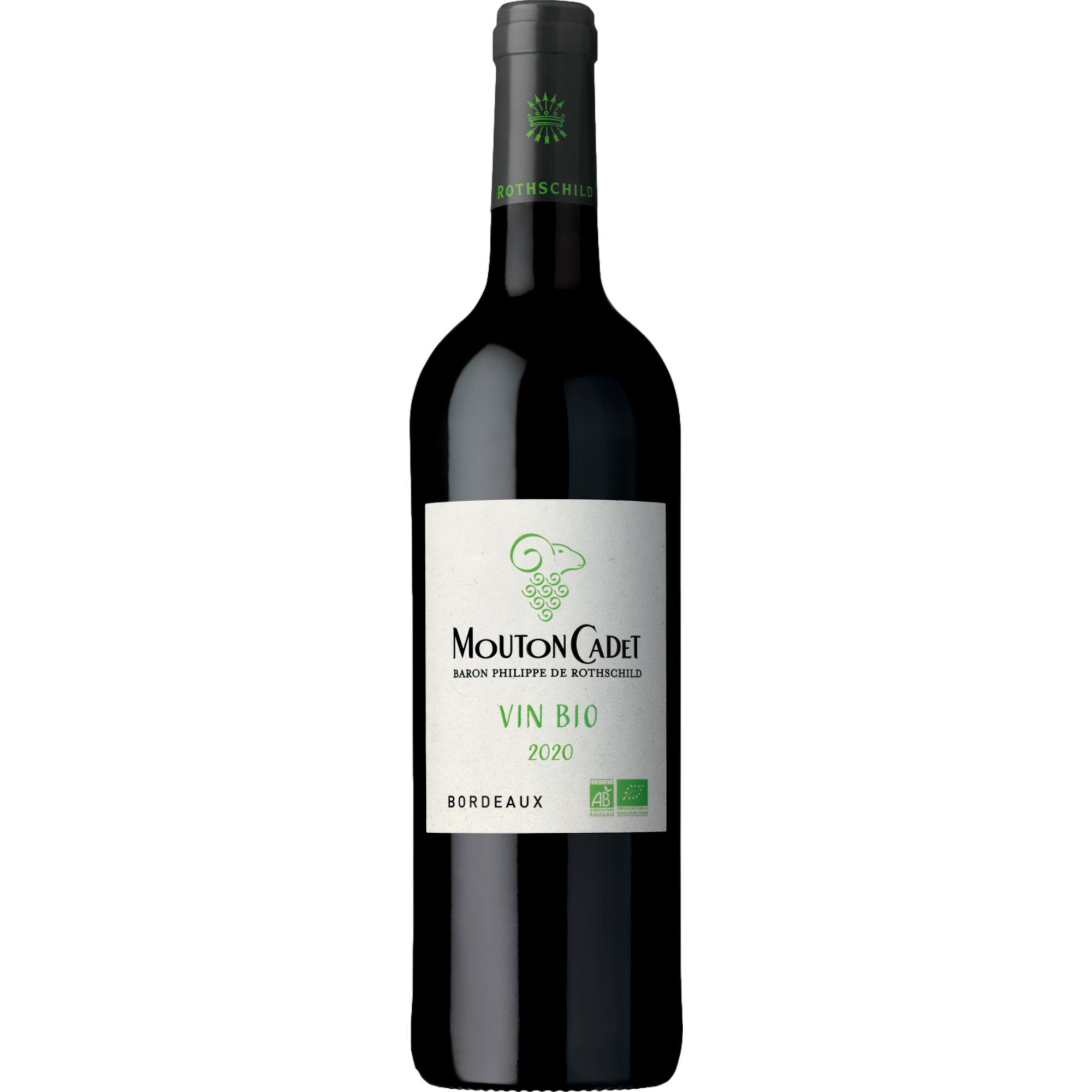 Mouton Cadet Rouge Vin Bio, Bordeaux AOP, Bordeaux, 2021, Rotwein