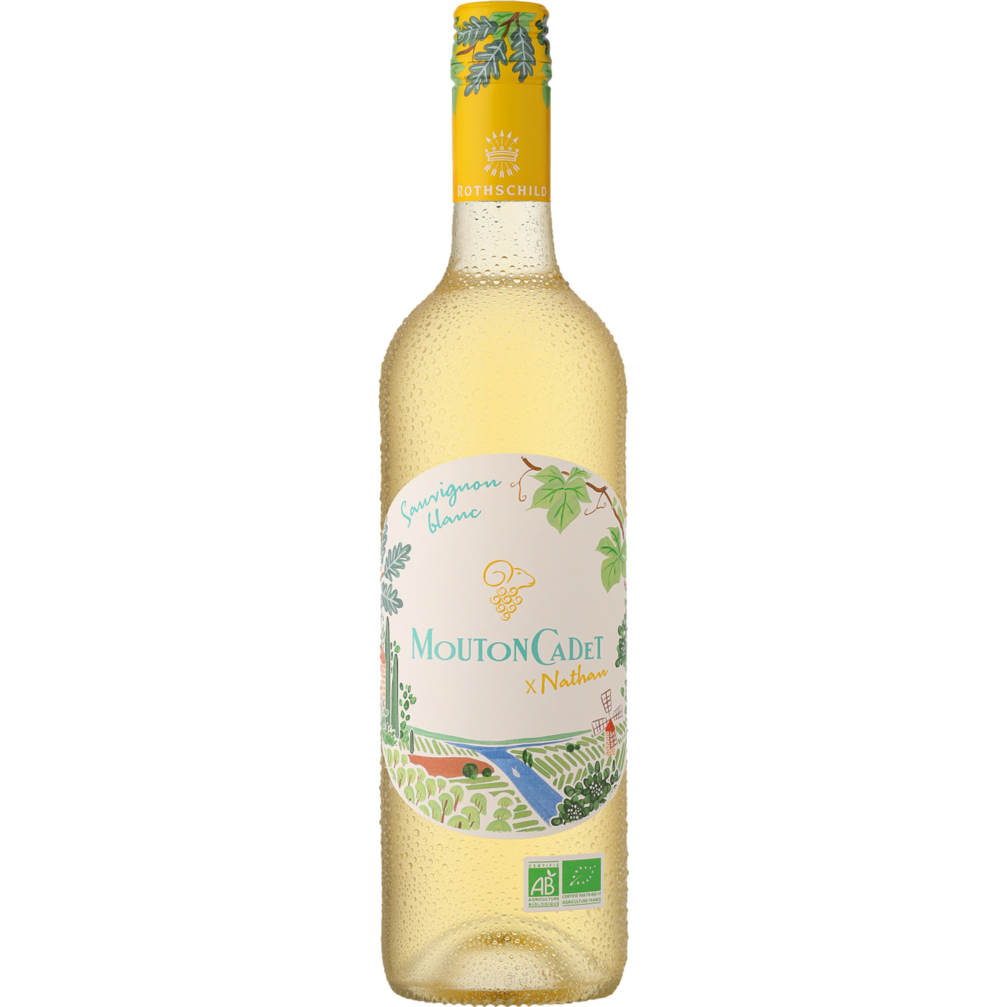 Mouton Cadet Blanc x Nathan Bio, Bordeaux AOP, Bordeaux, 2023, Weißwein