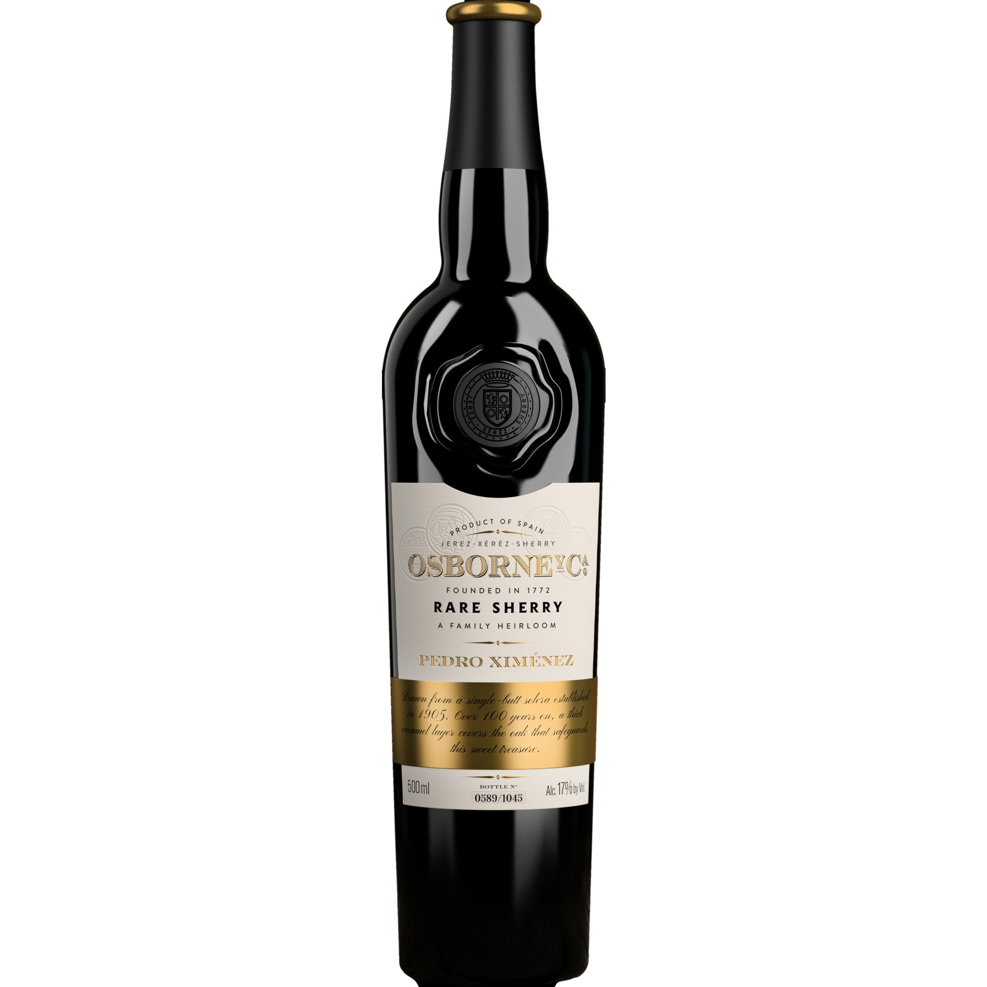 Image of Osborne Rare Sherry Pedro Ximenez, Jerez-Xérès-Sherry DO, 0,5 L, 22% Vol., Spirituosen