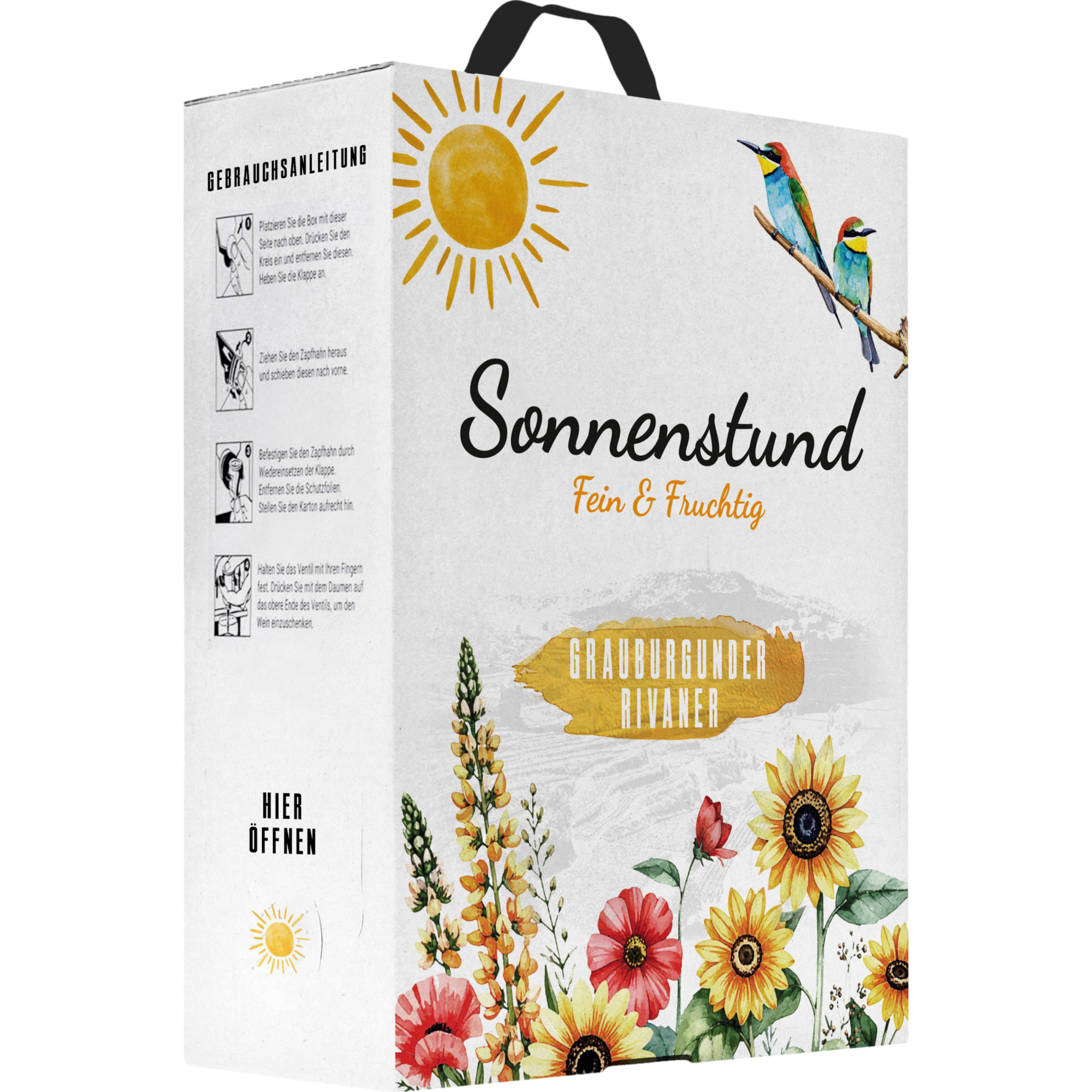 Image of Oberrotweiler Sonnenstund Grauburgunder & Rivaner, Feinfruchtig, Baden, Bag in Box 3,0 Liter, Baden, 2024, Weißwein