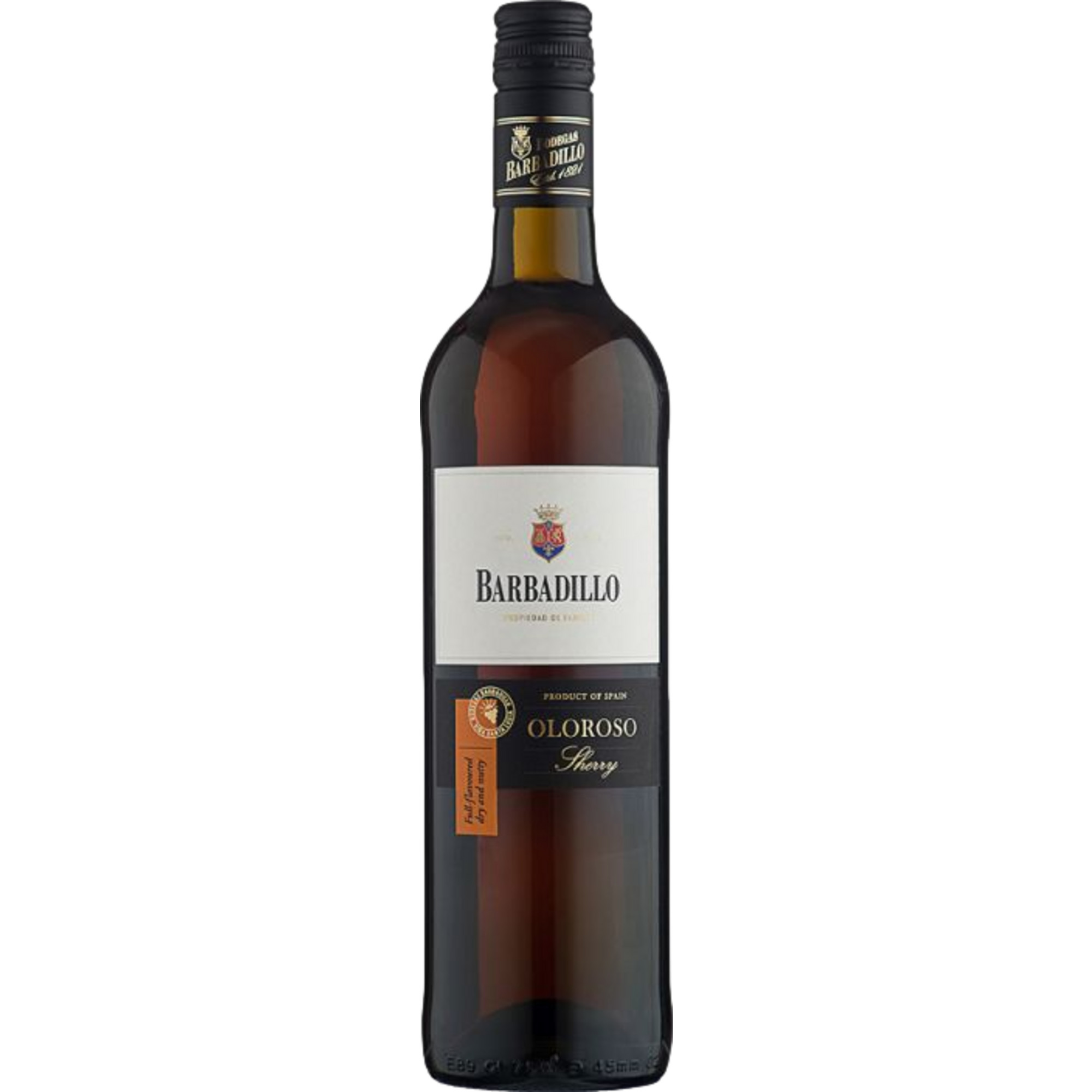 Image of Bodegas Barbadillo Oloroso Full Dry Sherry, Jerez-Xérès-Sherry DO, 0,75L, 18% Vol., Sherry/Jerez, Spirituosen