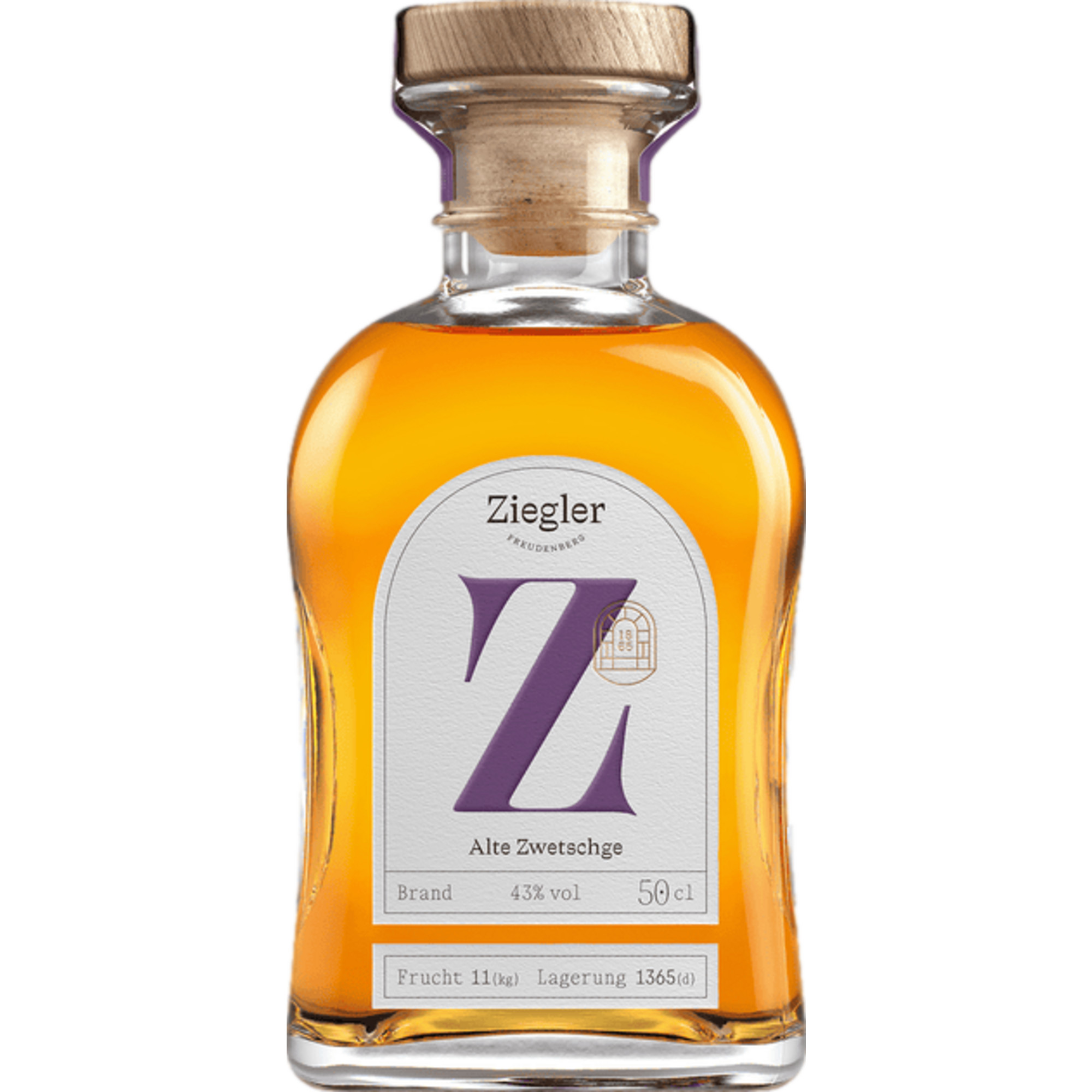 Image of Ziegler Alte Zwetschge Brand, Deutschland, 0,5 L, 43% Vol., Spirituosen
