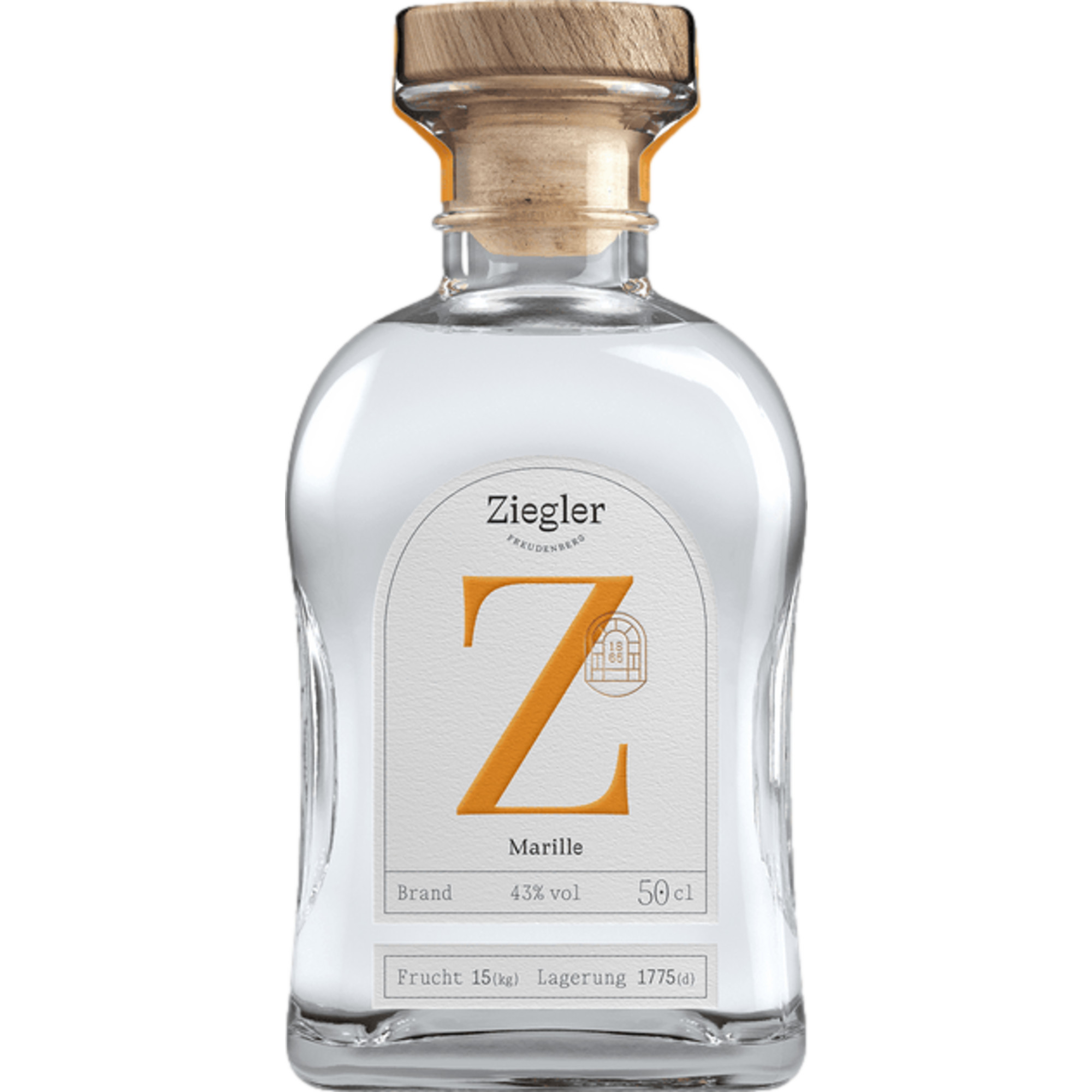 Image of Ziegler Marille Brand, Deutschland, 0,5 L, 43% Vol., Spirituosen