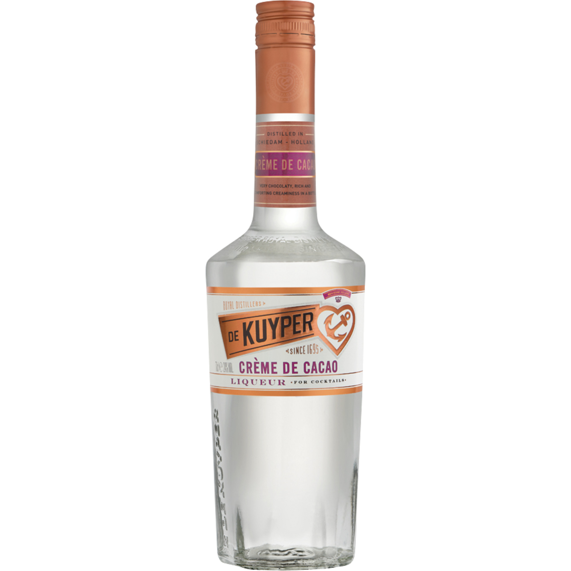 De Kuyper Creme de Cacao white, 0,7 L, 24% Vol., Spirituosen - Spirituosen