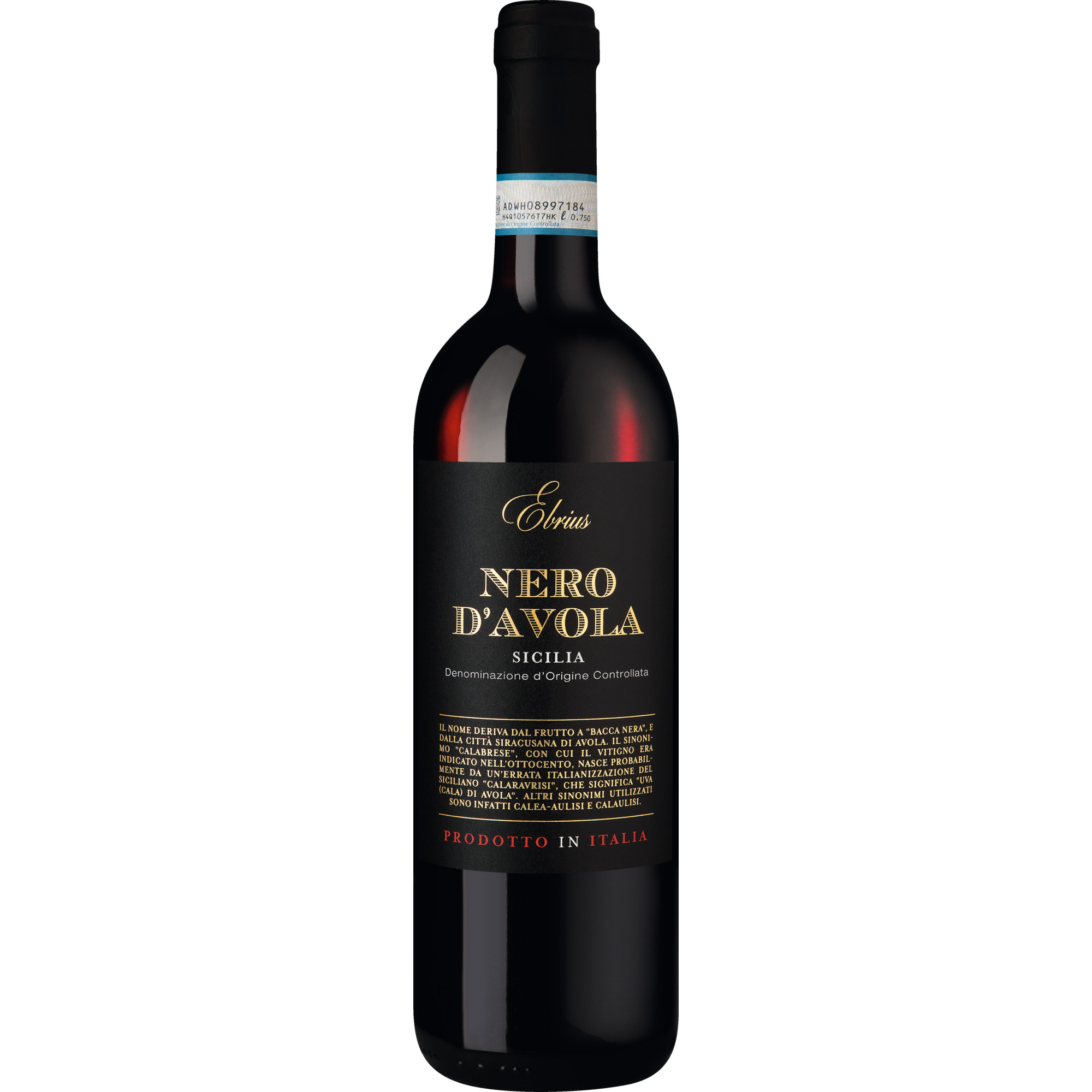 Ebrius Nero d'Avola, Sicilia DOC, Sizilien, 2024, Rotwein