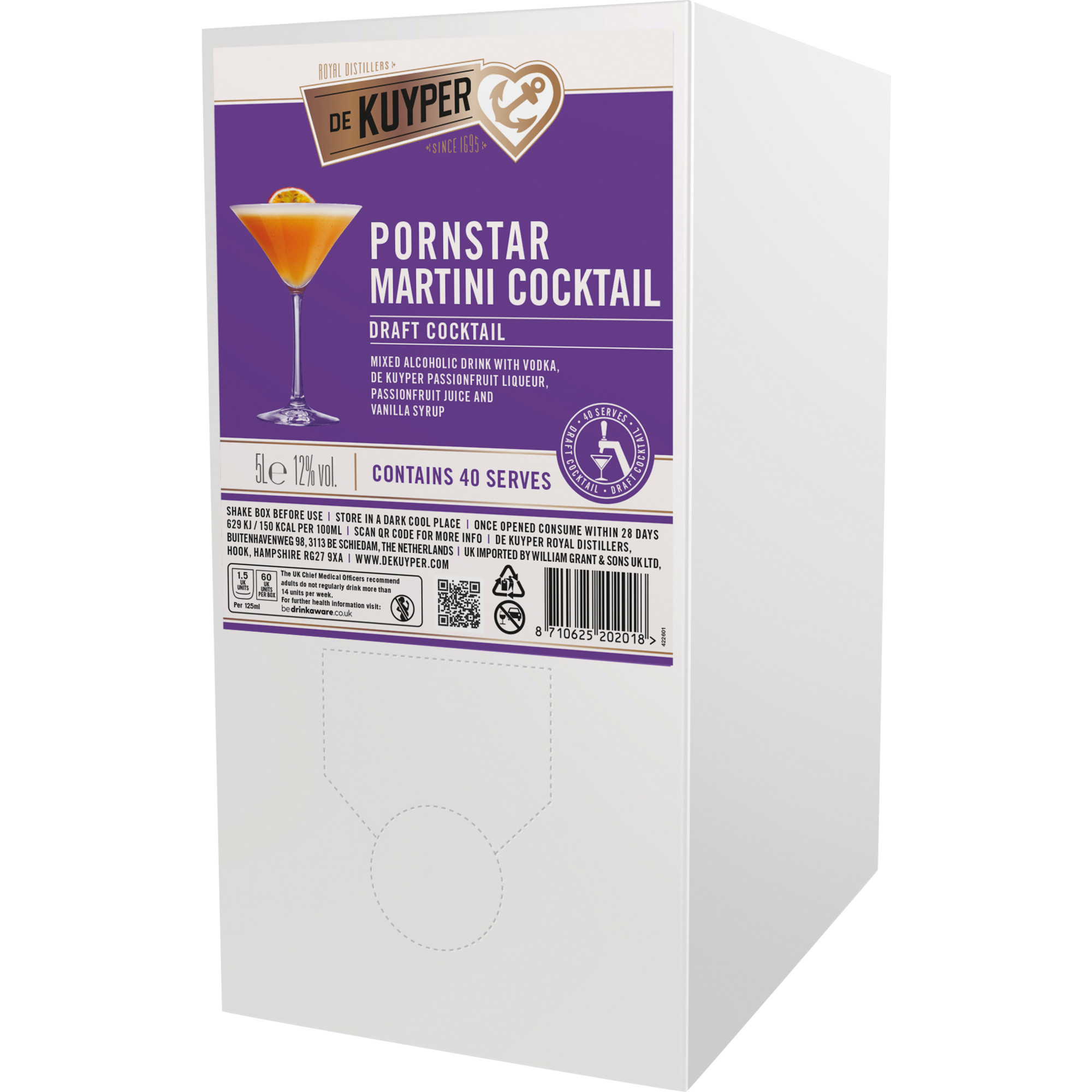 Image of De Kuyper Pornstar Martini, Bag in Box 5 L, 12% Vol., Spirituosen