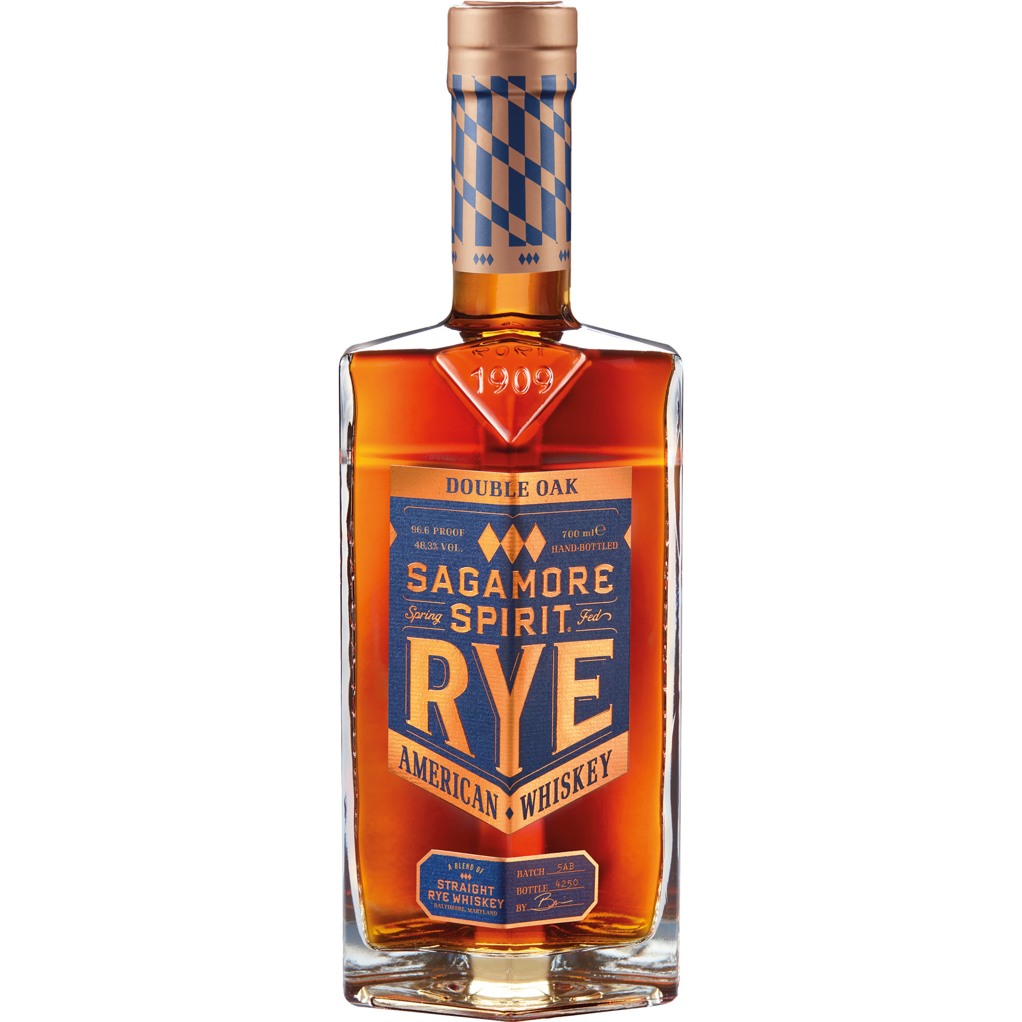 Sagamore Double Oak Rye Whiskey, Maryland, 0,7 L, 48% Vol., Maryland, Spirituosen - Spirituosen