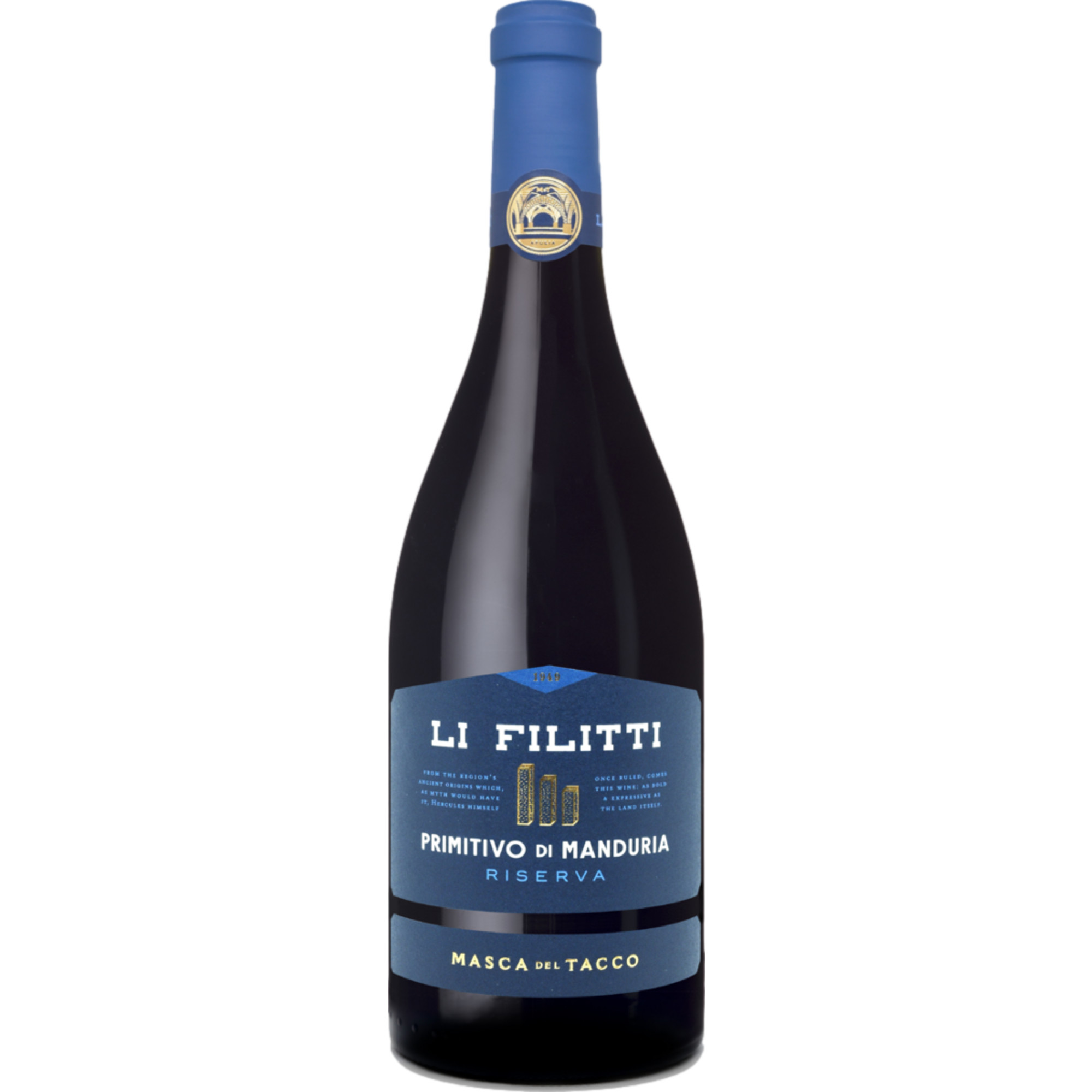 Li Filitti Riserva Primitivo di Manduria, Primitivo di Manduria DOC, Apulien, 2021, Rotwein